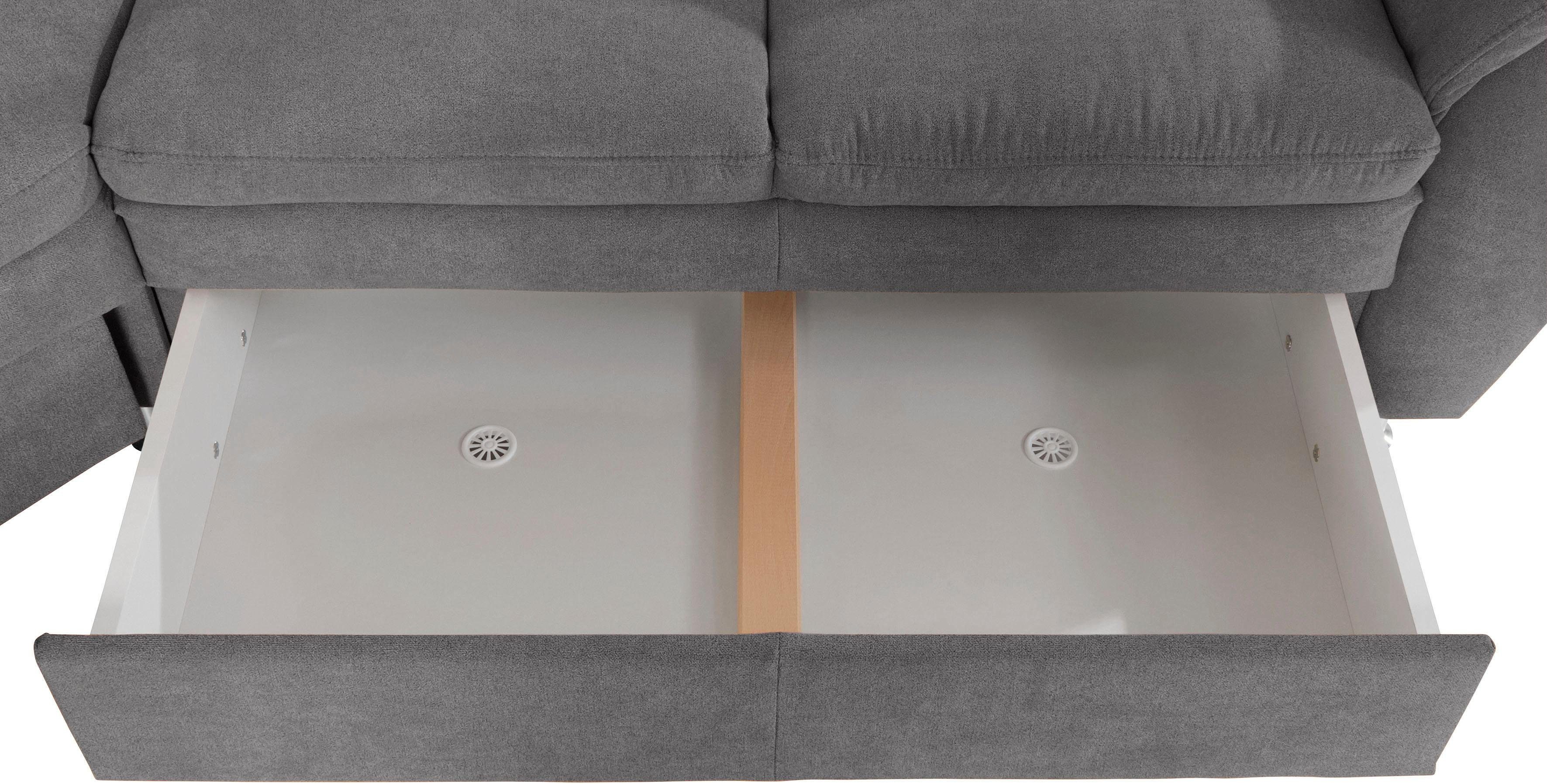 Places of Style Hoekbank Cardoso L-vorm met trapezehoek voor meer zitcomfort, naar keuze ook met slaapfunctie