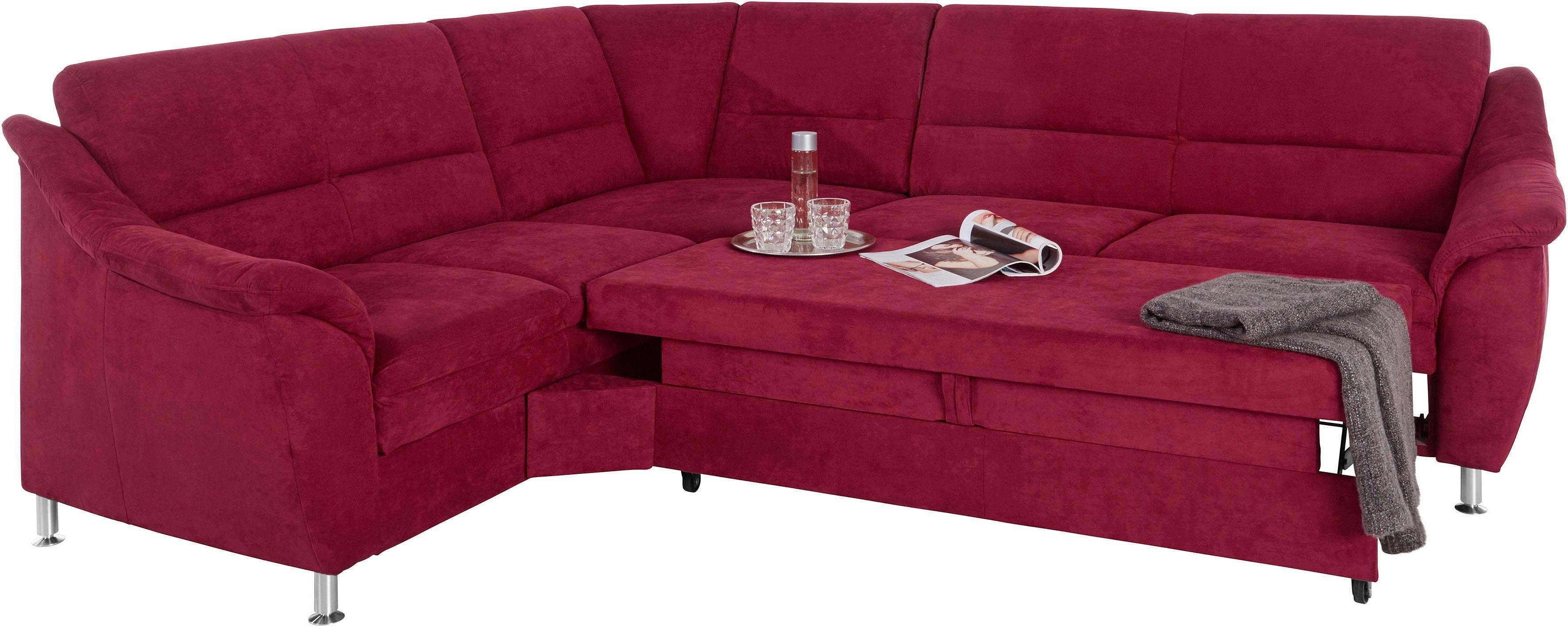 Places of Style Hoekbank Cardoso L-vorm met trapezehoek voor meer zitcomfort, naar keuze ook met slaapfunctie