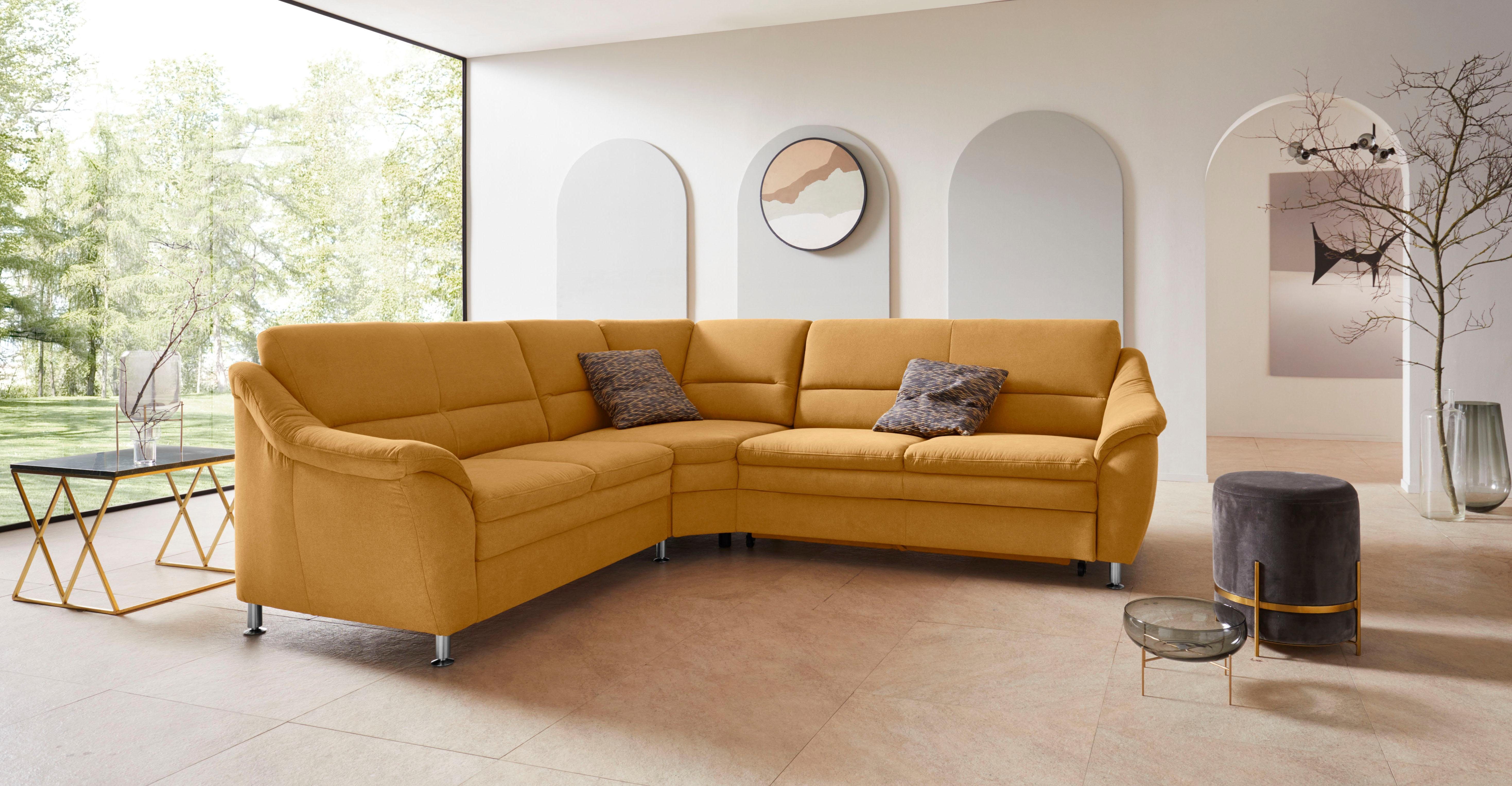 Places of Style Hoekbank Cardoso L-vorm met trapezehoek voor meer zitcomfort, naar keuze ook met slaapfunctie