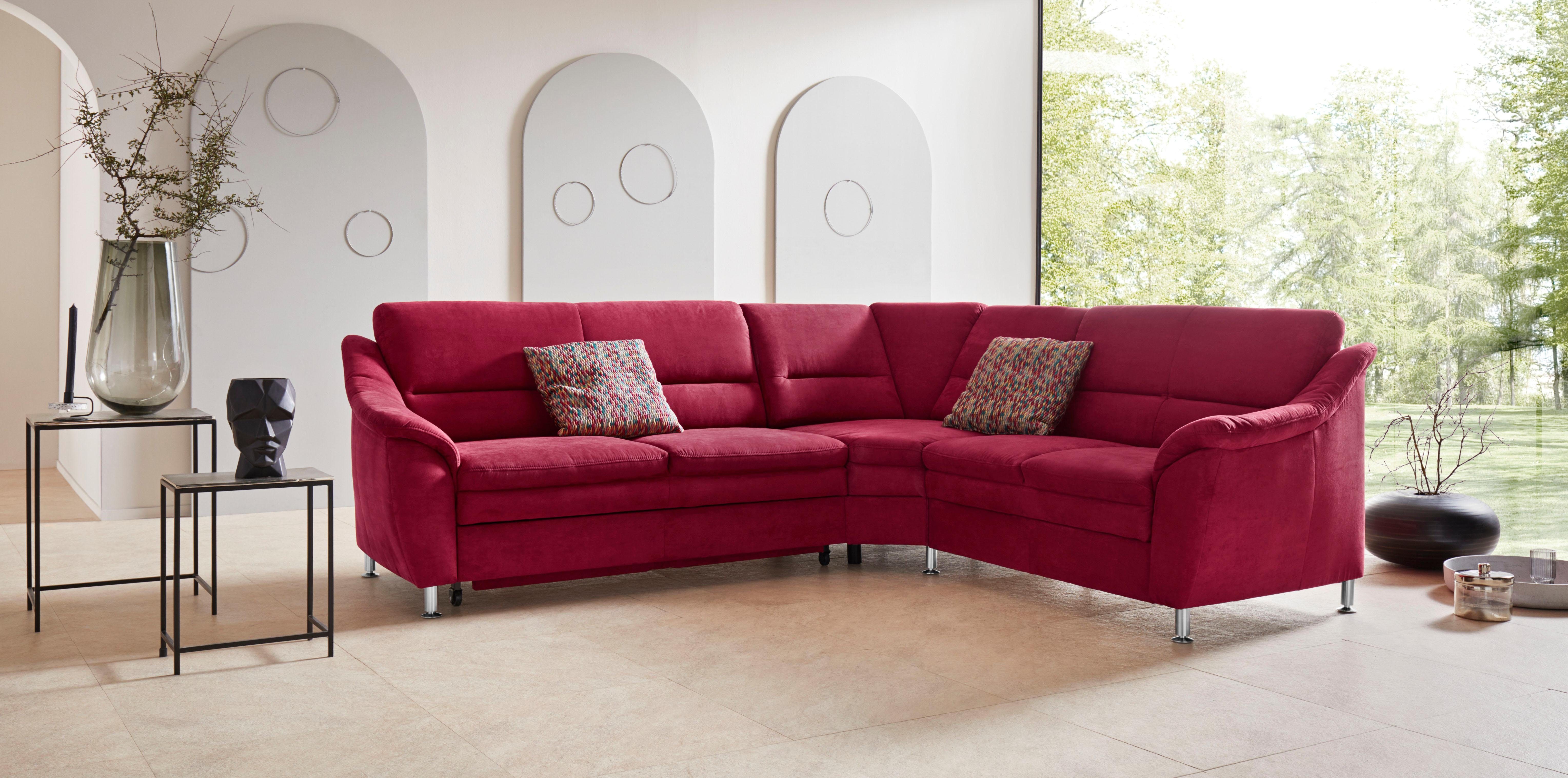 Places of Style Hoekbank Cardoso L-vorm met trapezehoek voor meer zitcomfort, naar keuze ook met slaapfunctie