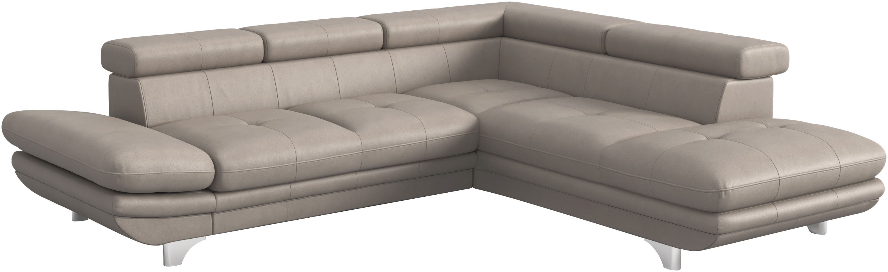 COTTA Hoekbank Enterprise L-vorm met hoofd- en armverstelling, optioneel met bedfunctie