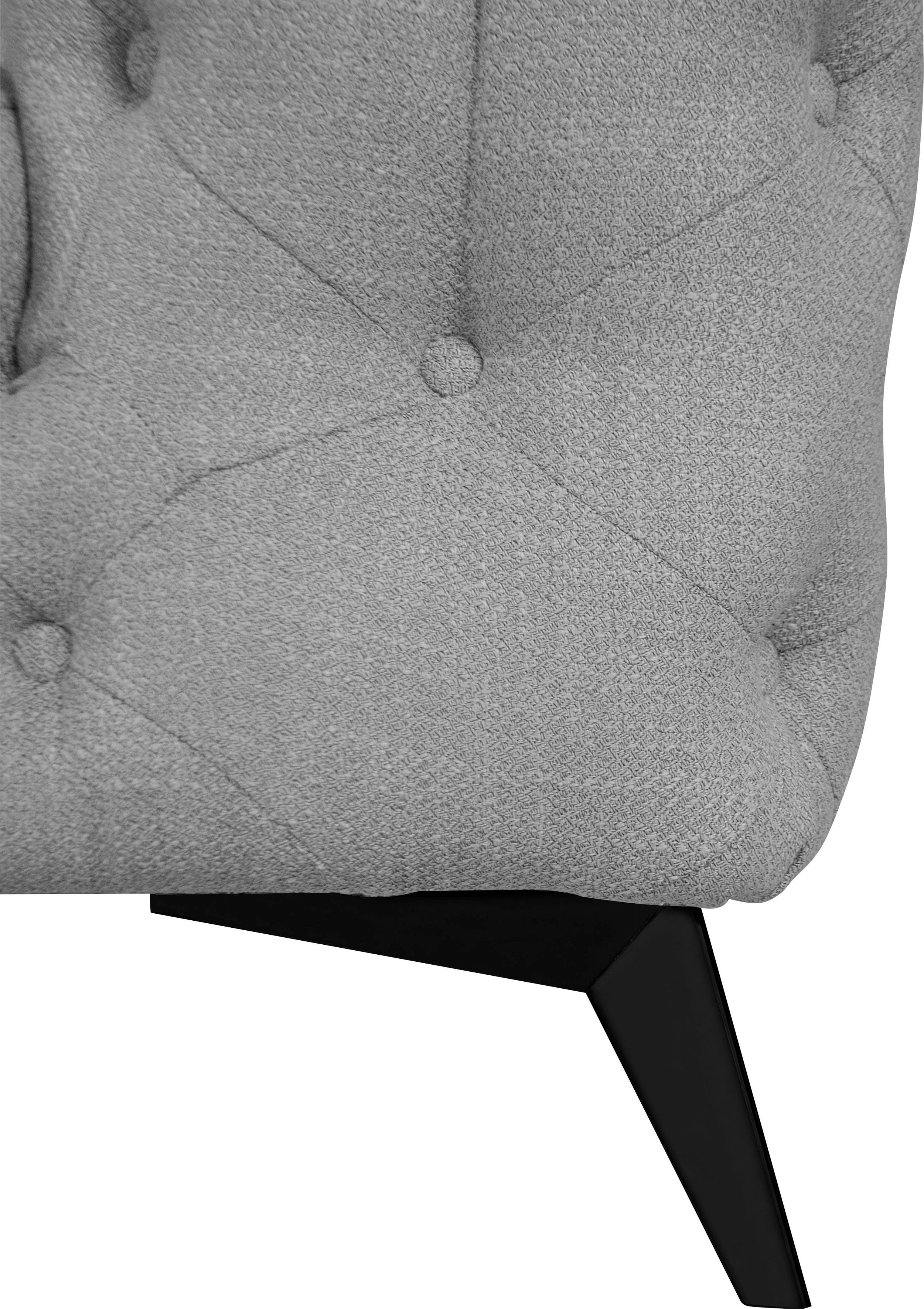 Leonique Chesterfield-fauteuil Glynis Fauteuil luxueuze capitonnage, moderne chesterfield look, kleur van de poten ter keuze
