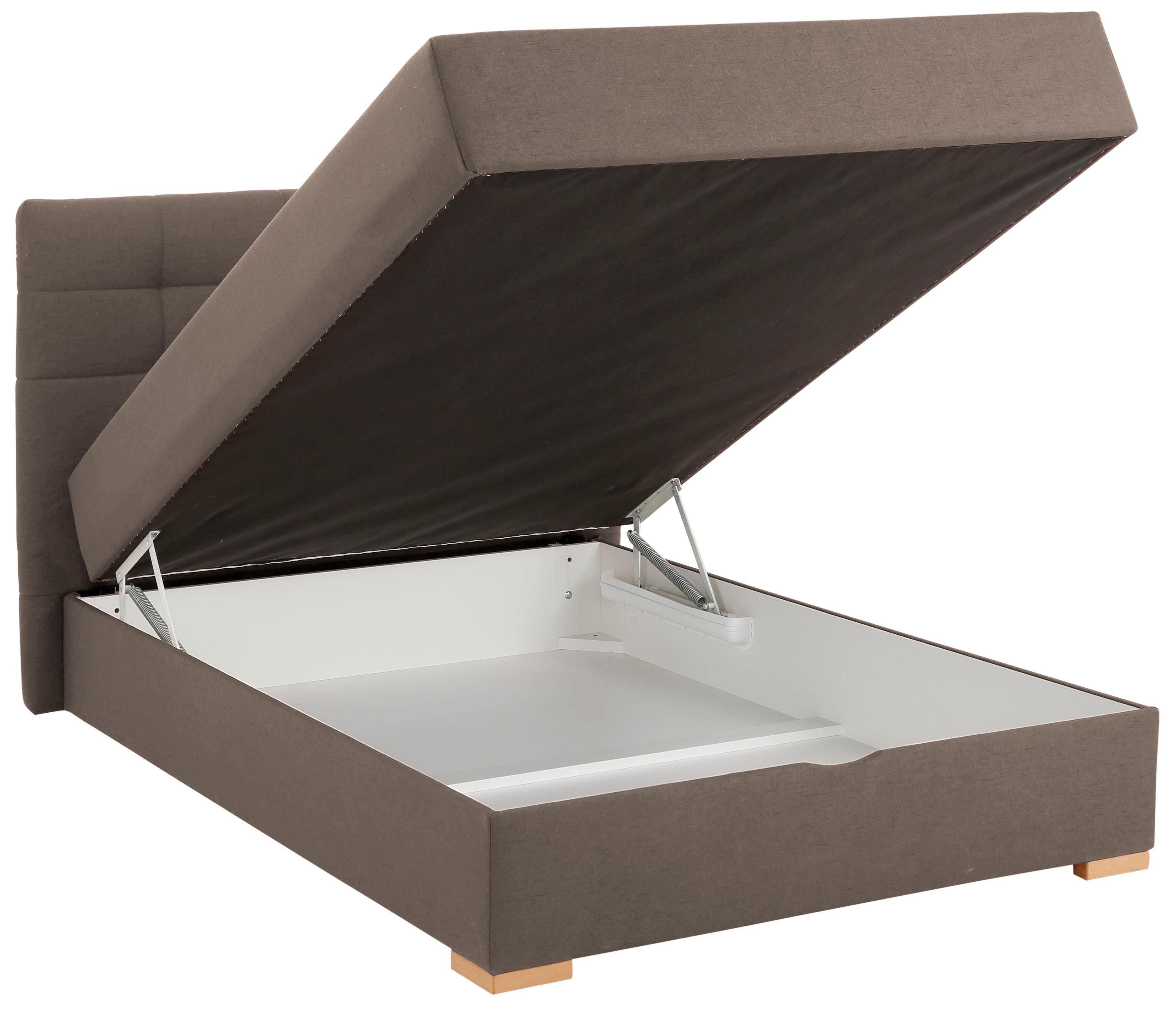Home affaire Boxspring Olivet in 4 kleuren, 4 breedten, 2 matrassoorten, ook in extra lang 220 cm