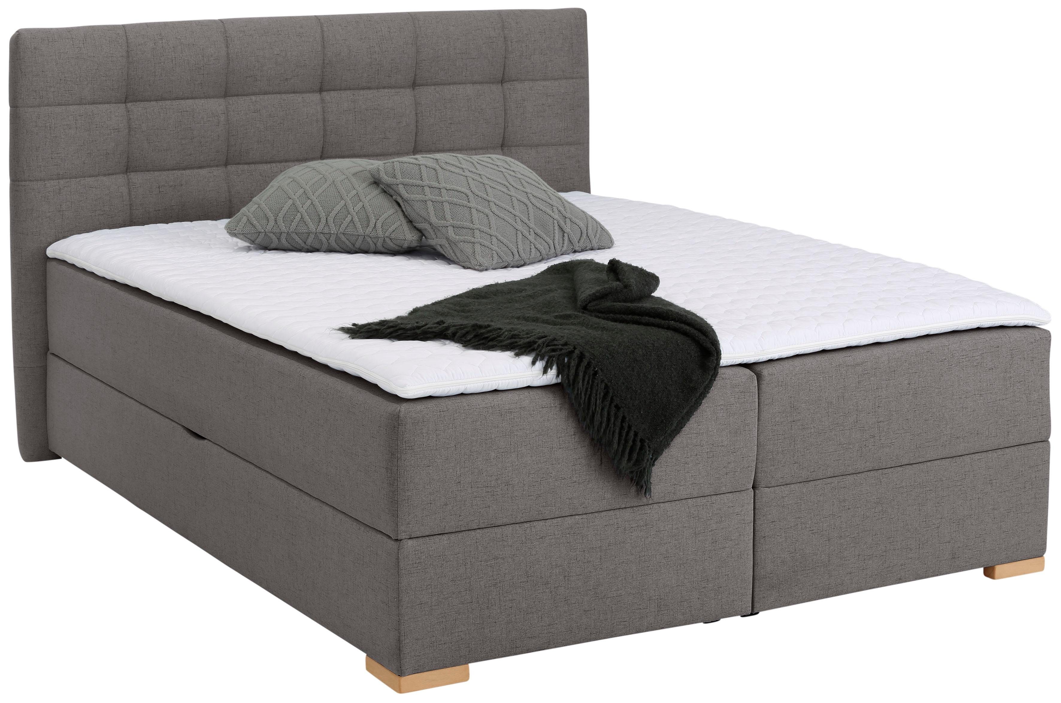 Home affaire Boxspring Olivet in 4 kleuren, 4 breedten, 2 matrassoorten, ook in extra lang 220 cm
