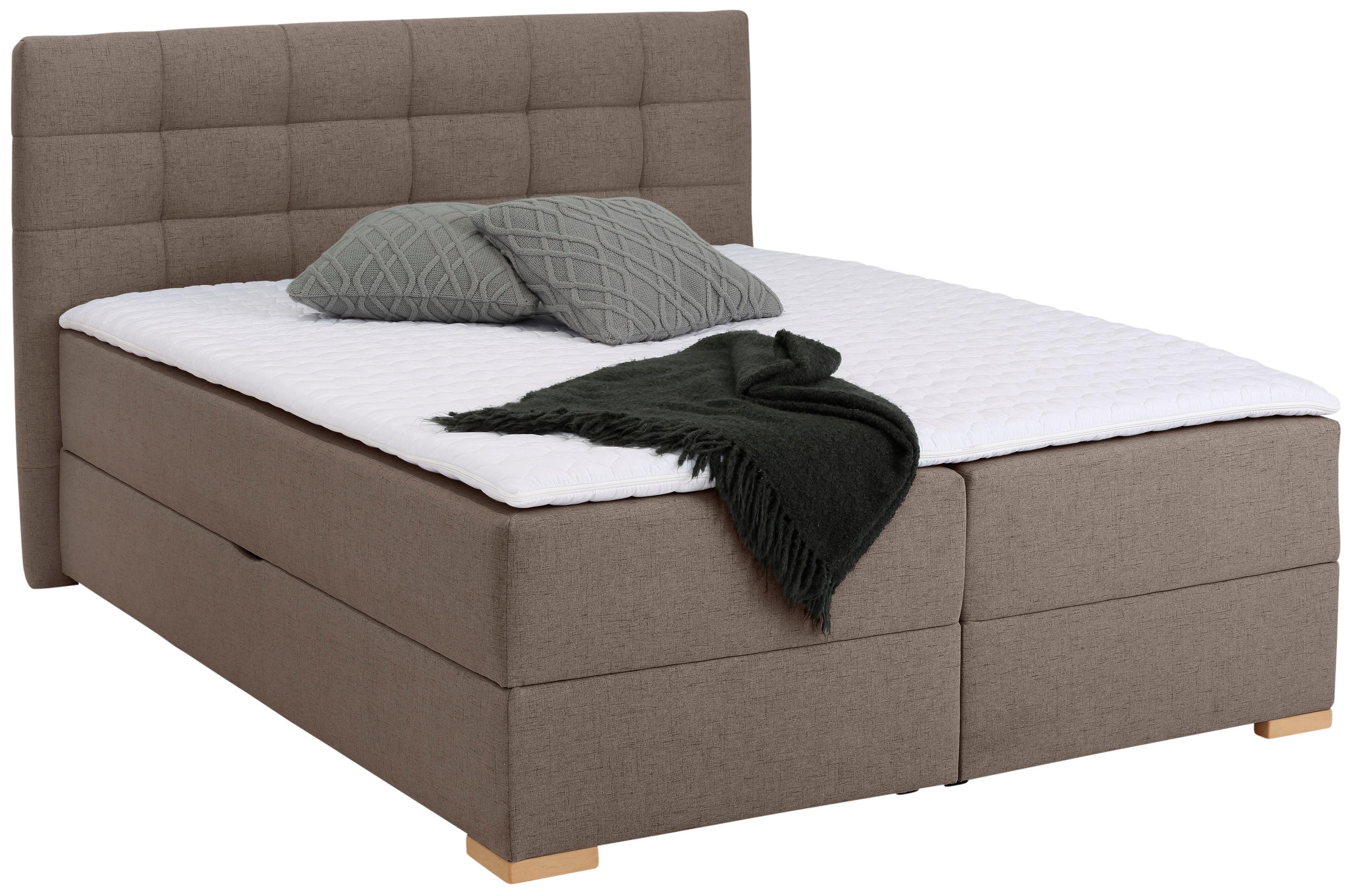 Home affaire Boxspring Olivet in 4 kleuren, 4 breedten, 2 matrassoorten, ook in extra lang 220 cm