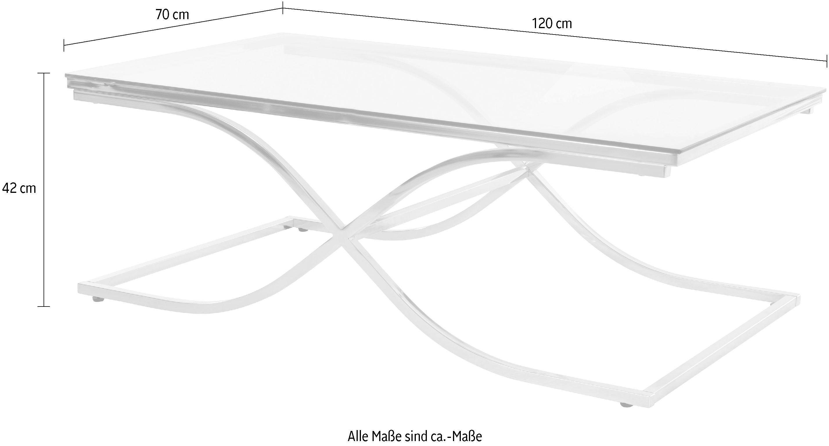 Home affaire Salontafel TOPSELLER! Afmetingen (B/D/H): (120/70/42), frame in goudkleurlook
