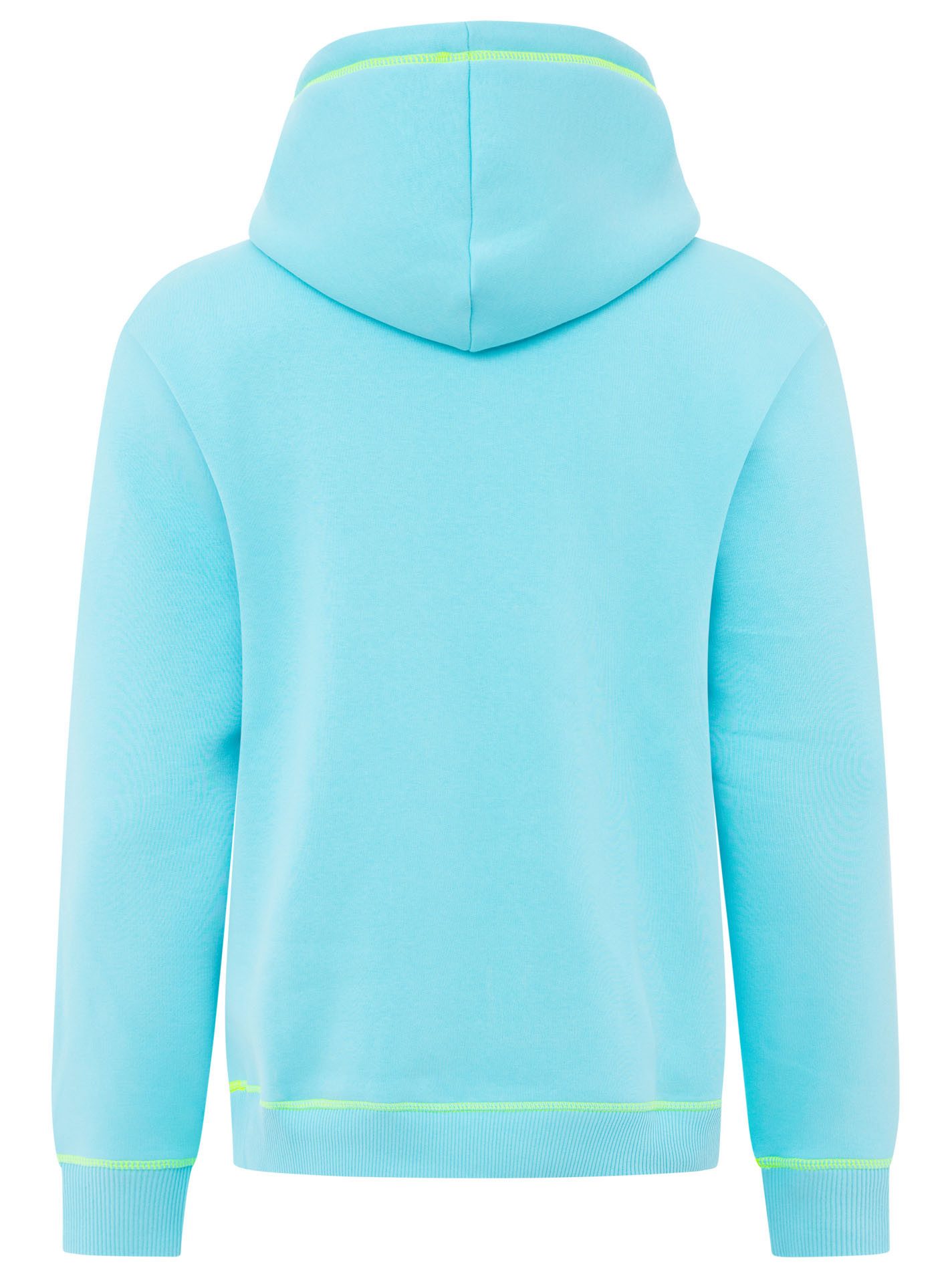 Zwillingsherz Hoodie met neongele contrasterende naad