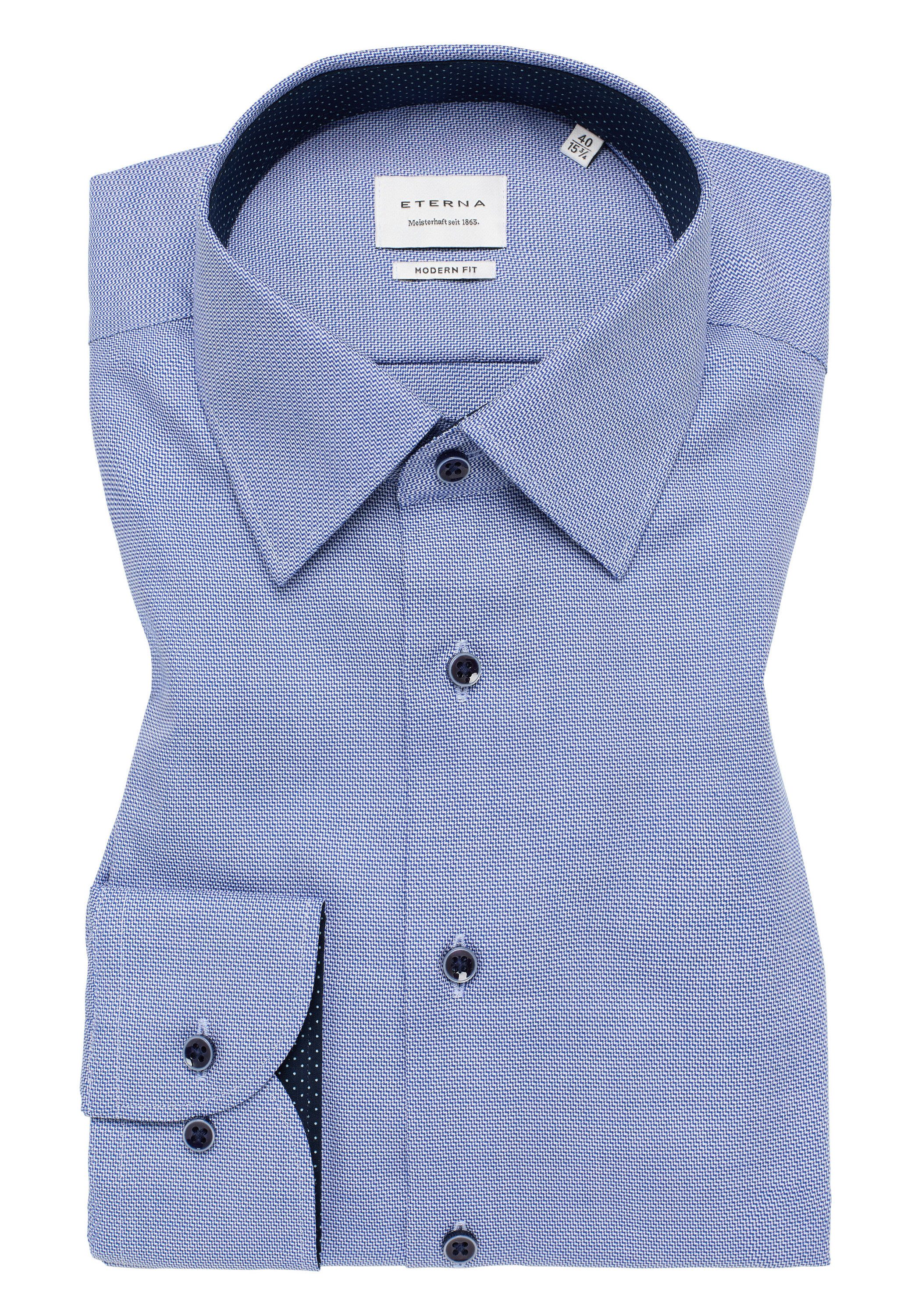 Eterna Overhemd met lange mouwen MODERN FIT NON IRON (strijkvrij)