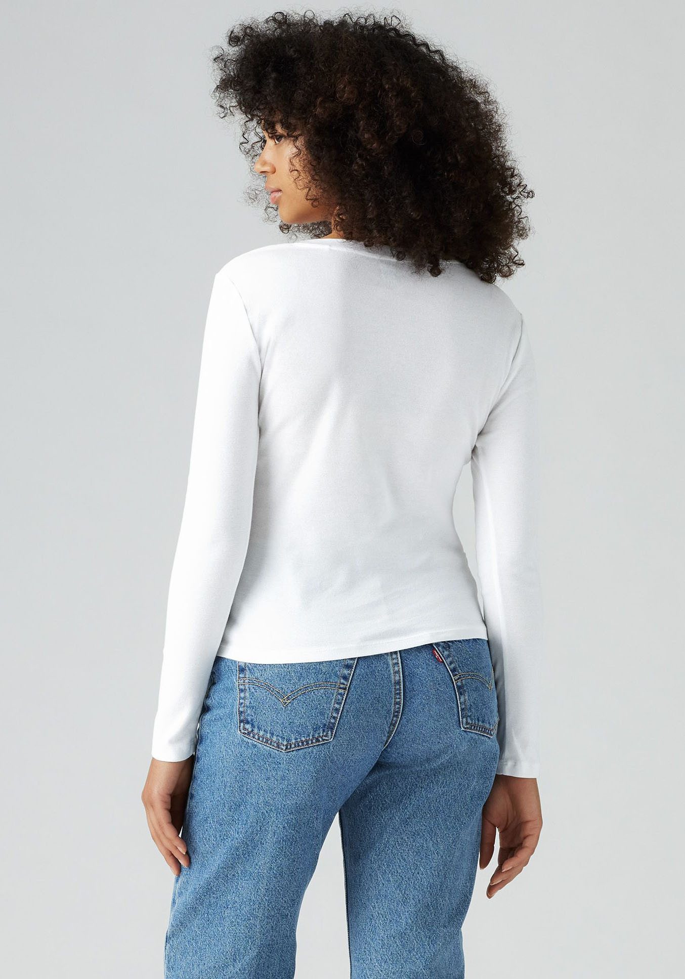 Levi's Shirt met lange mouwen ESSENTIAL HM LS VNECK