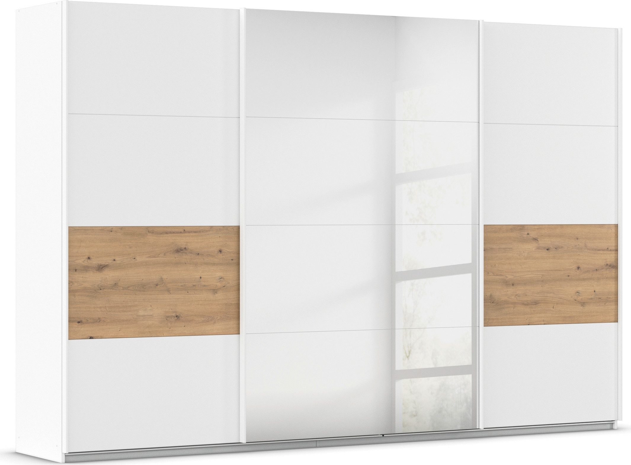 rauch Schuifdeurkast Kledingkast Kast Garderobe CORTONA inclusief indeling, 2 stoffen dozen en extra planken zweefdeurkasten maat 315 cm x 210 cm x