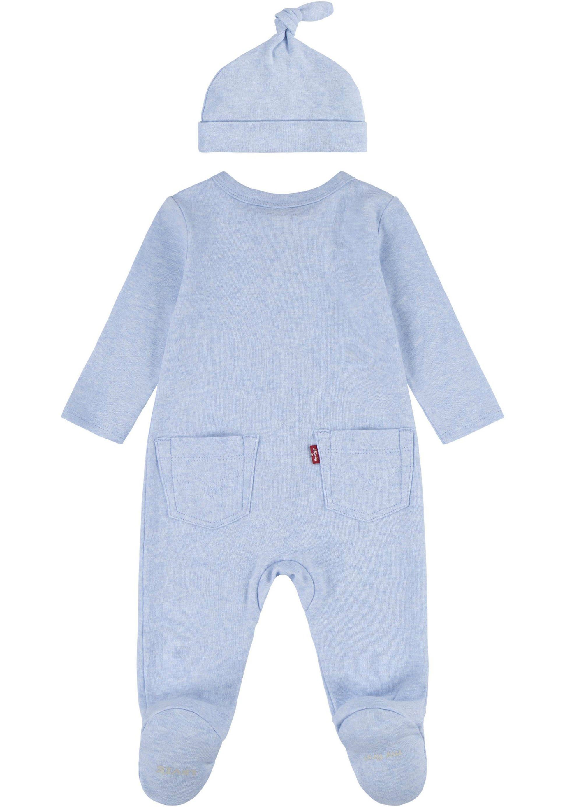 Levi's Kidswear Newborn-cadeauset LVN FOOTED COVERALL & HAT SET (set, 2-delig)
