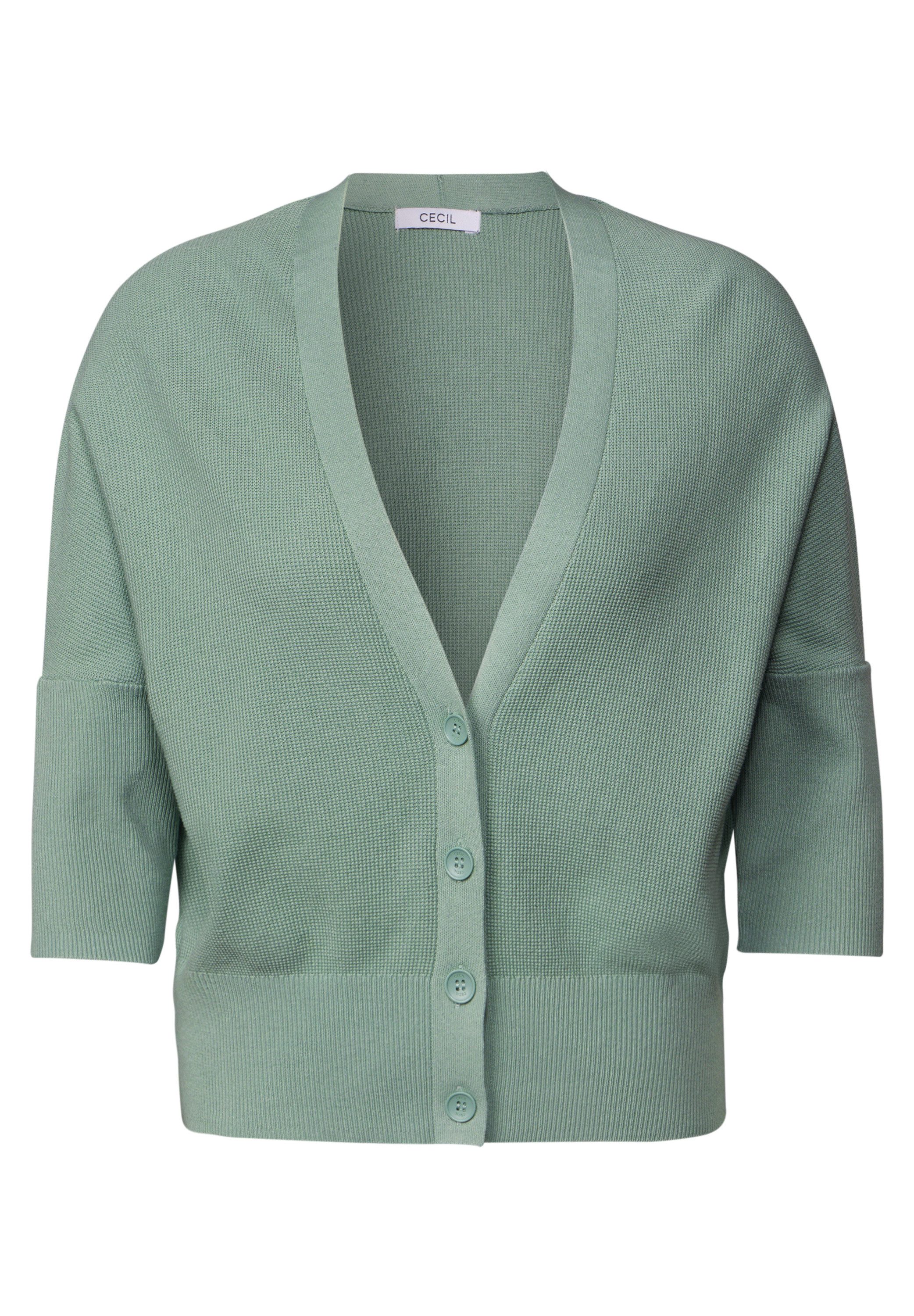 Cecil Cardigan met structuur en knoopsluiting
