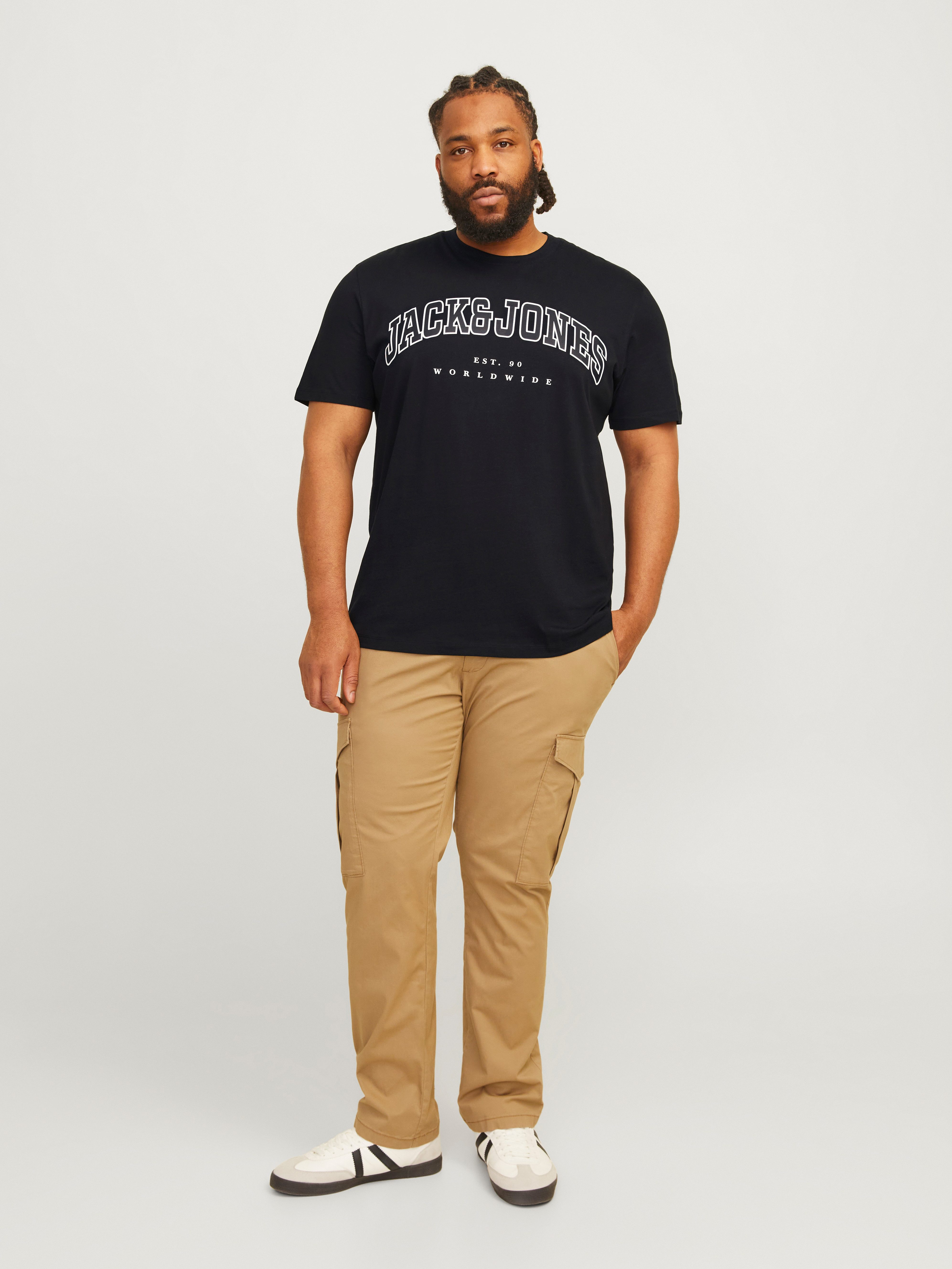 Jack & Jones PlusSize T-shirt JJECALEB VARSITY TEE SS O-NECK NOOS PLS