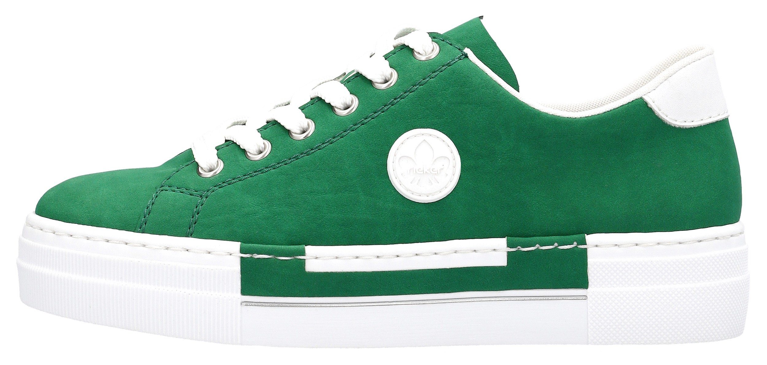 Rieker Sneakers vrijetijdsschoen, lage schoen, veterschoen met plateauzool