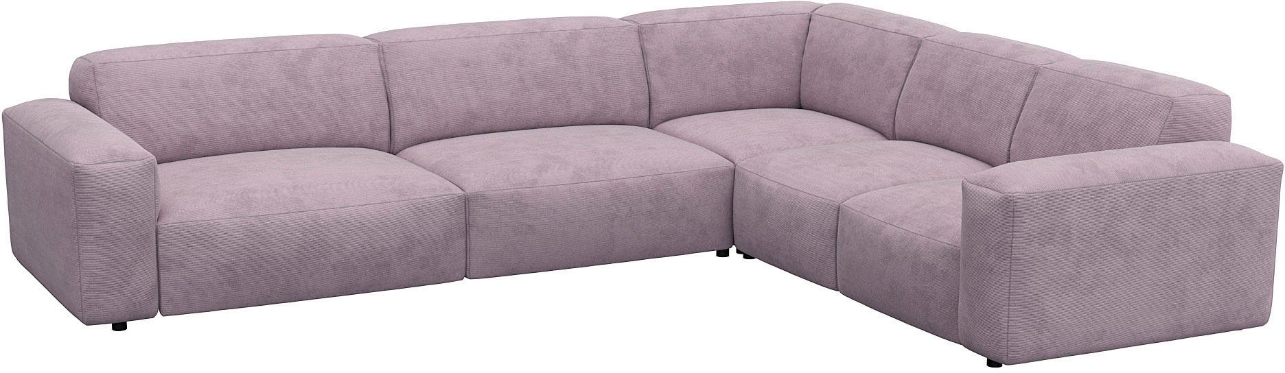 FLEXLUX Hoekbank Lucera, super comfortabel door hoogwaardige zitconstructie met koudschuim