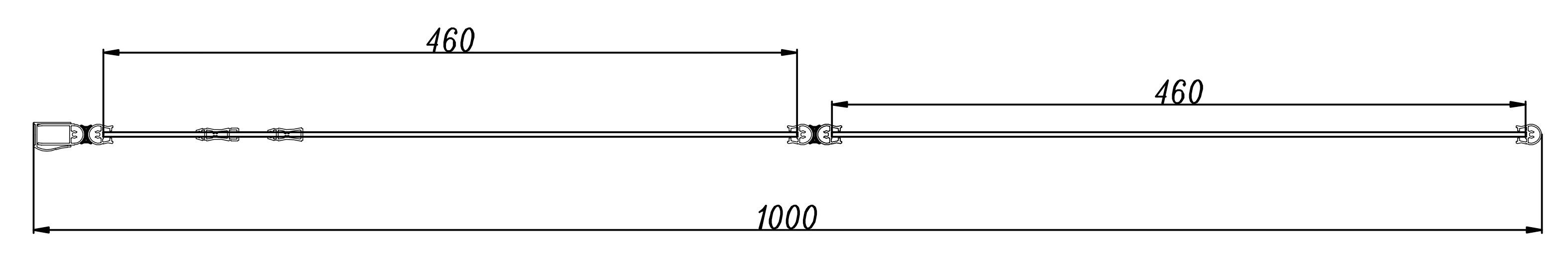 welltime Badwand Nassau Badscherm, spatscherm voor badkuip, 100 cm (2-delig)