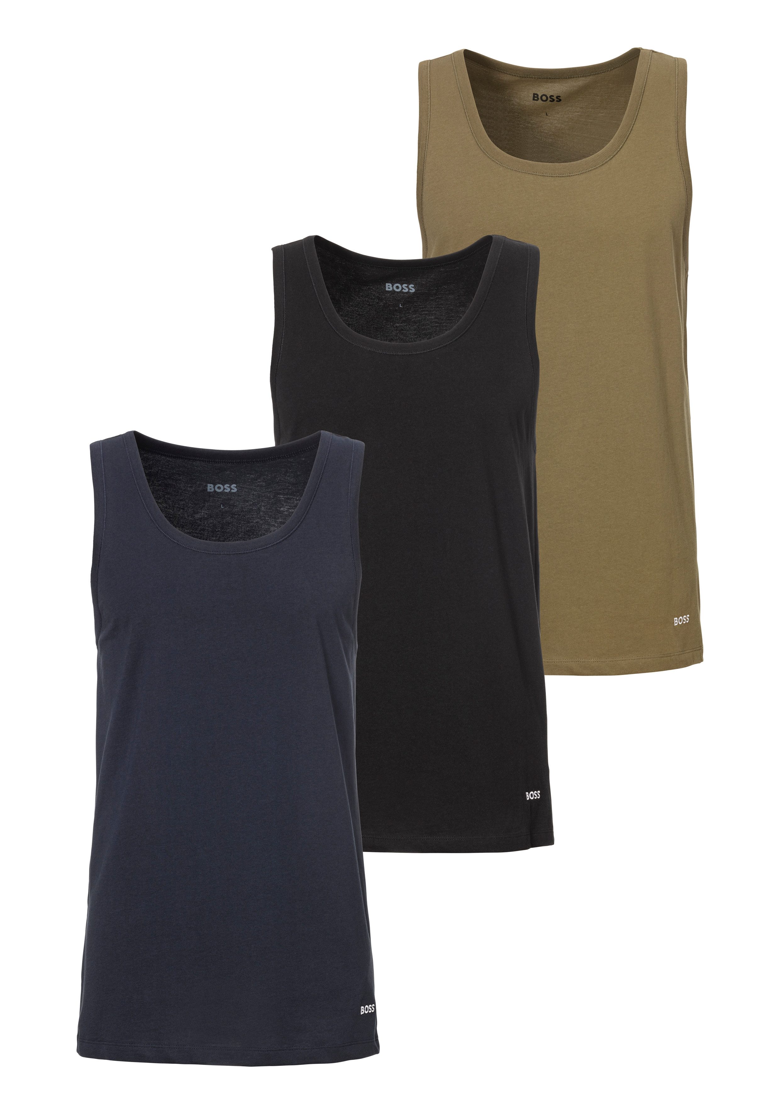 BOSS Tanktop met boss borduurwerk (set, 3-delig)