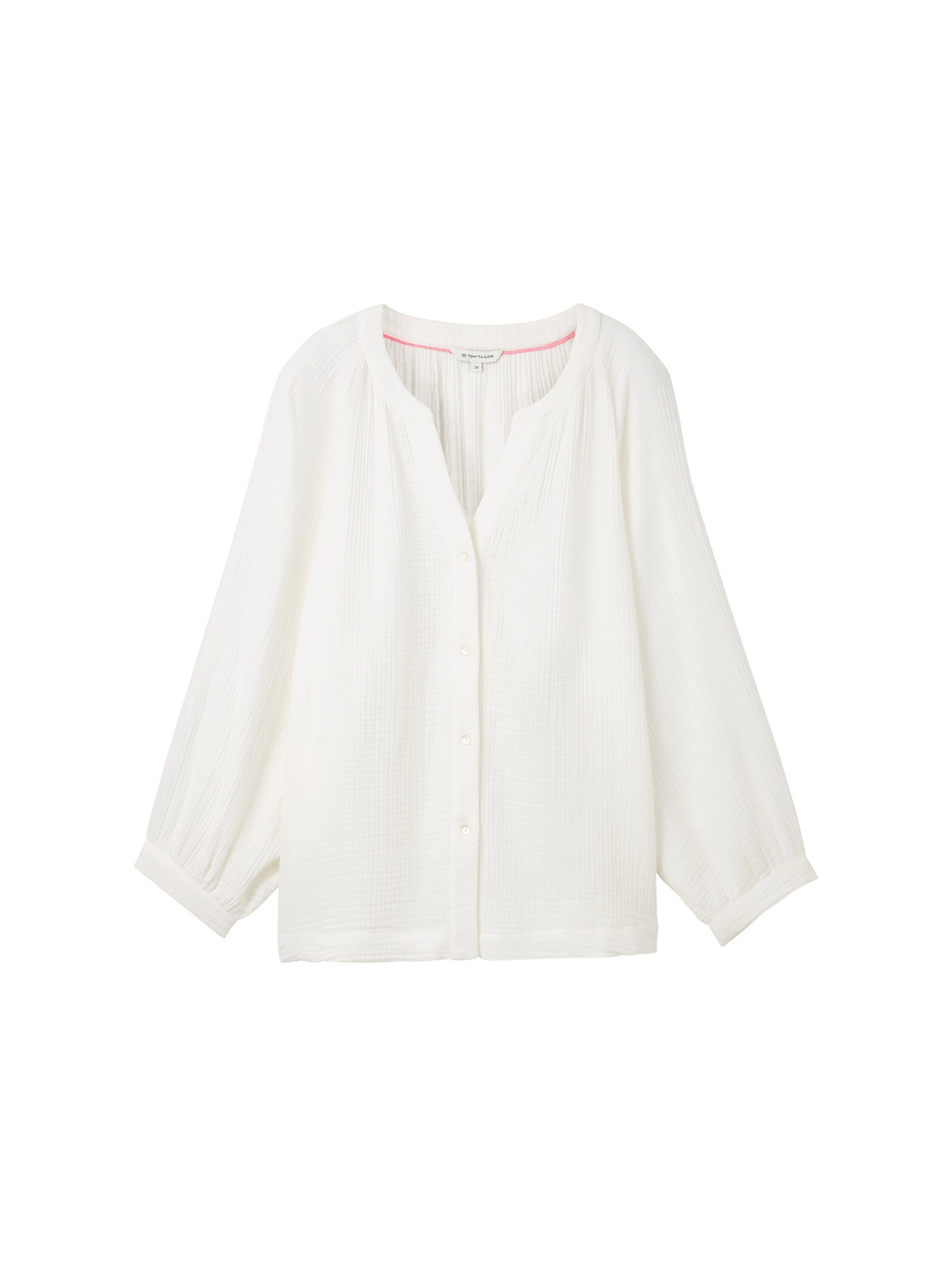 Tom Tailor Gekreukte blouse in krinkel-look