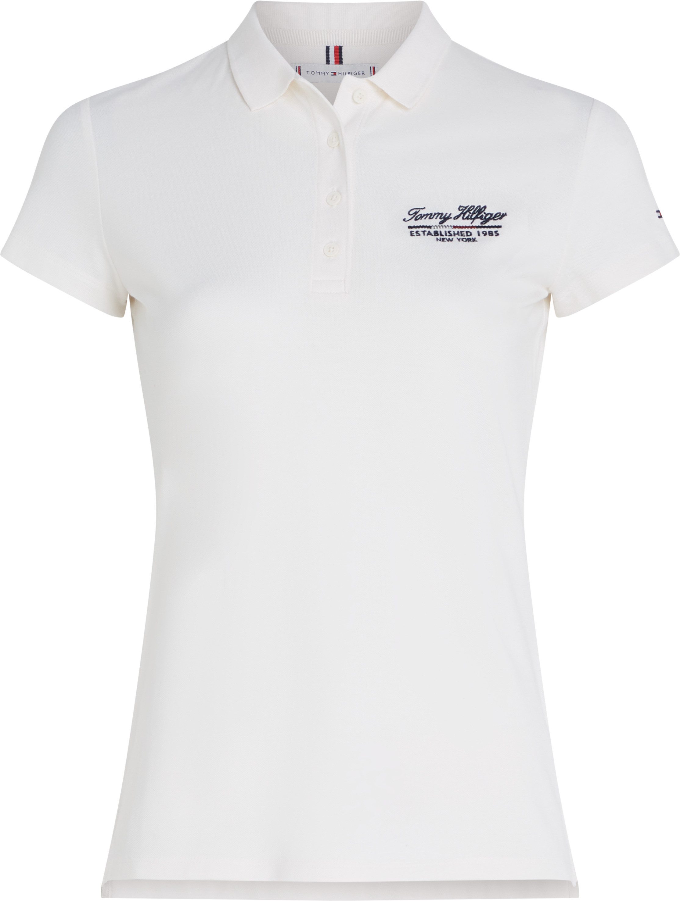 Tommy Hilfiger Poloshirt SLIM SCRIPT GRAPHIC POLO SS met tommy hilfiger script-logo-opschrift