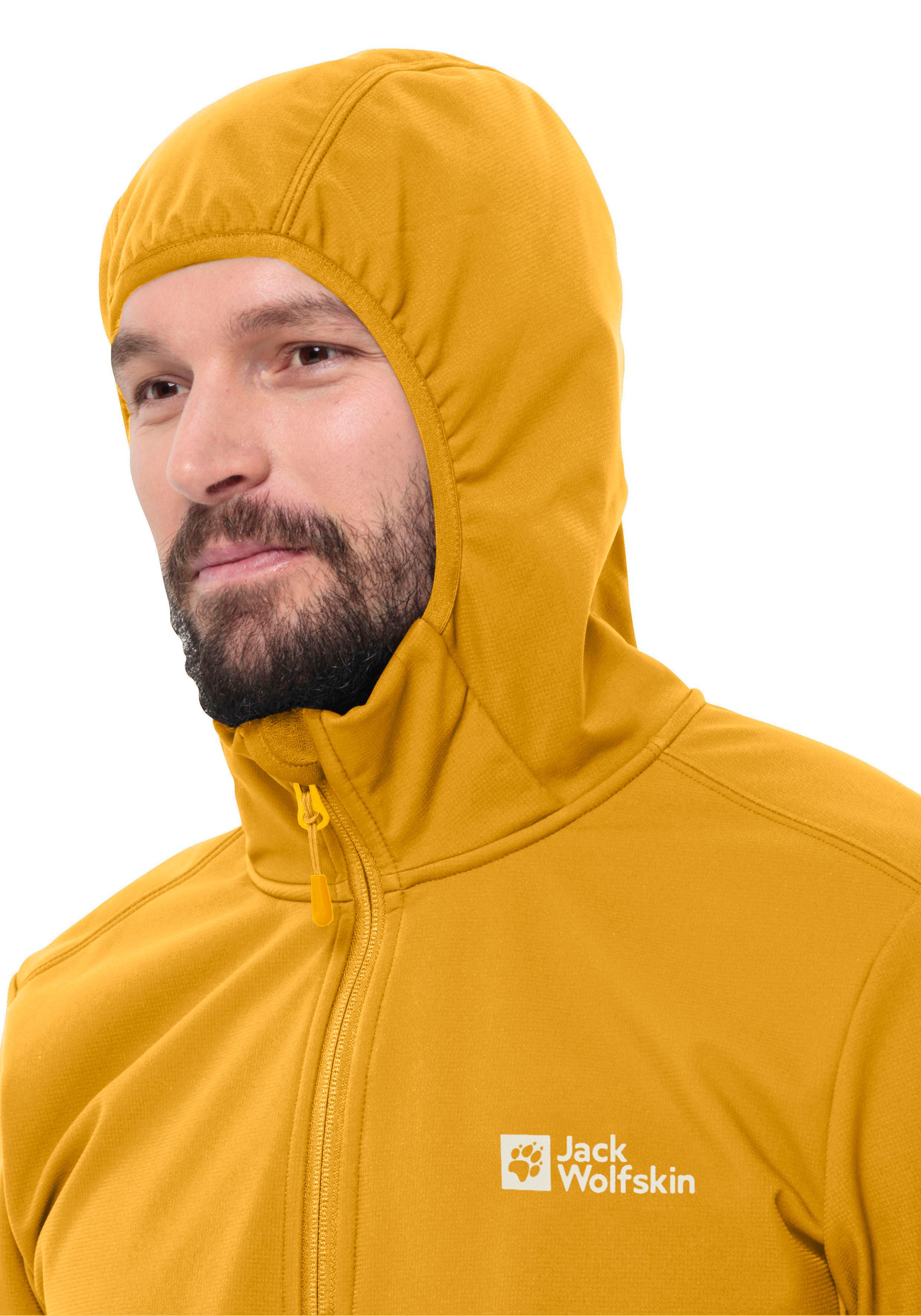 Jack Wolfskin Softshell-jack BORNBERG HOODY winddicht waterafstotend