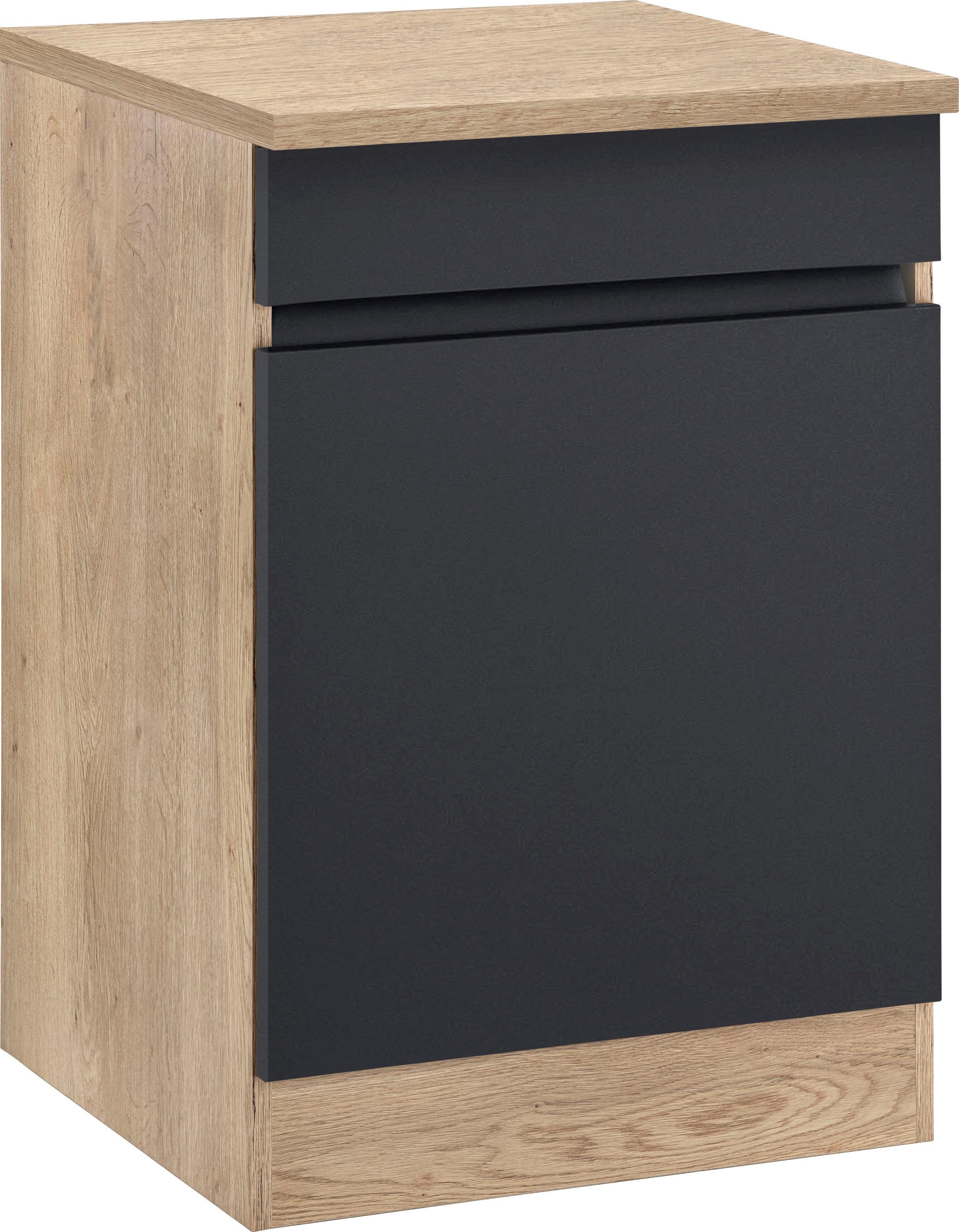 OPTIFIT Gootsteenkast Roth Breedte 60 cm gootsteenkasten grijs