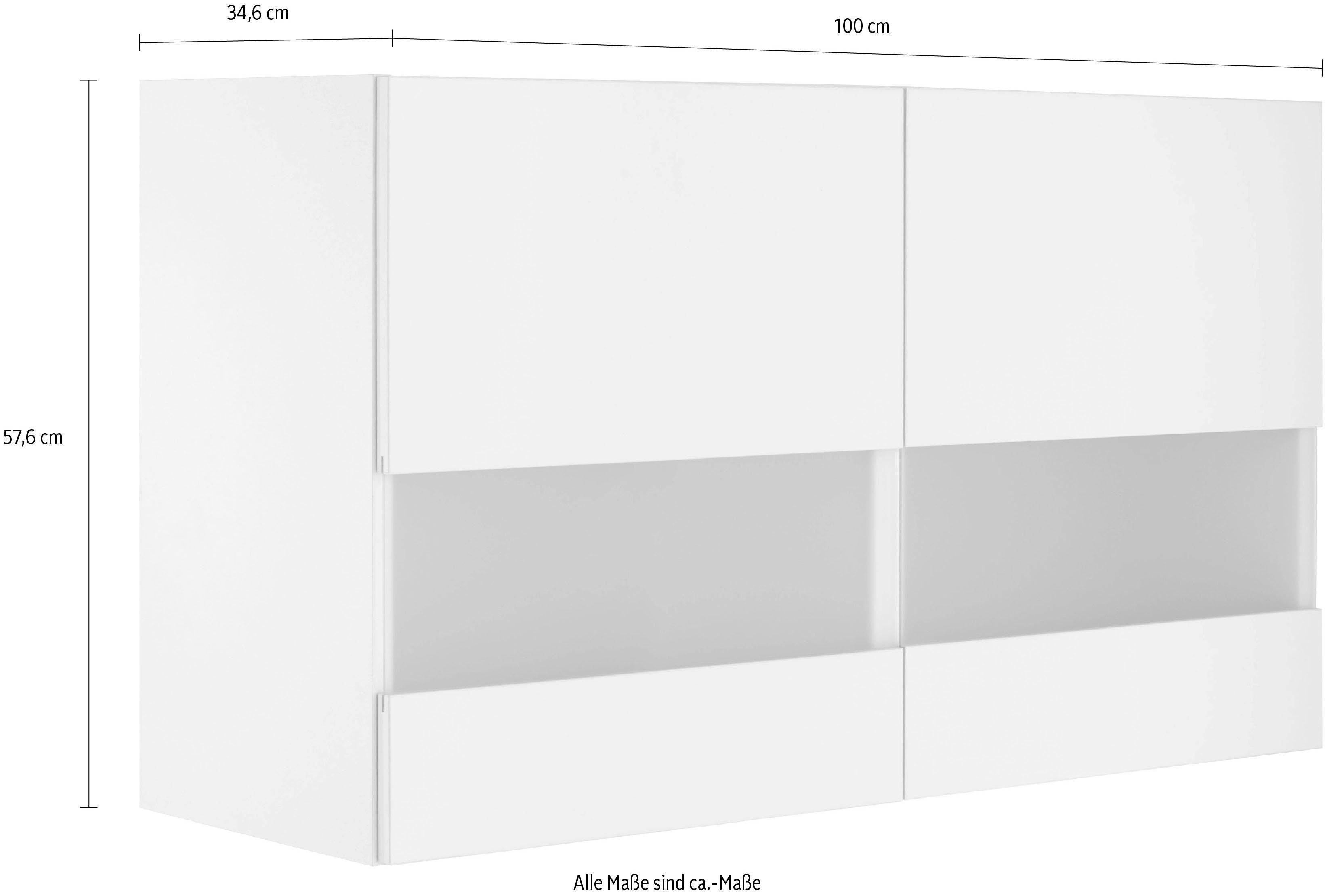 OPTIFIT Hangend kastje met glasdeur Roth Breedte 100 cm