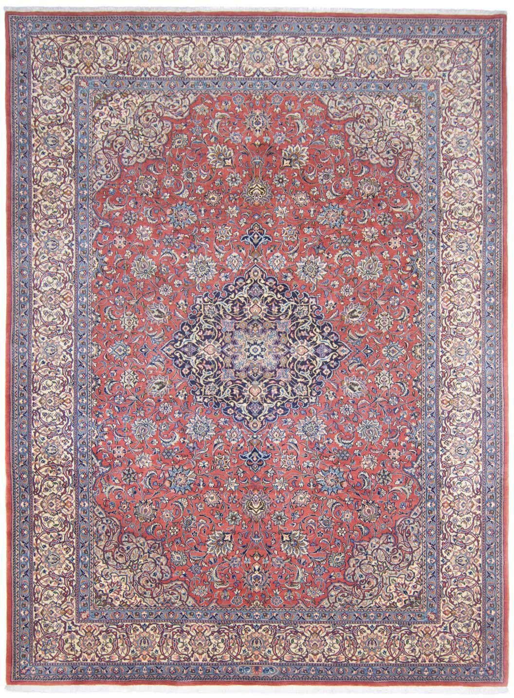 morgenland Wollen kleed Golpayegan medaillon rosso chiaro 360 x 256 cm Uniek exemplaar met certificaat