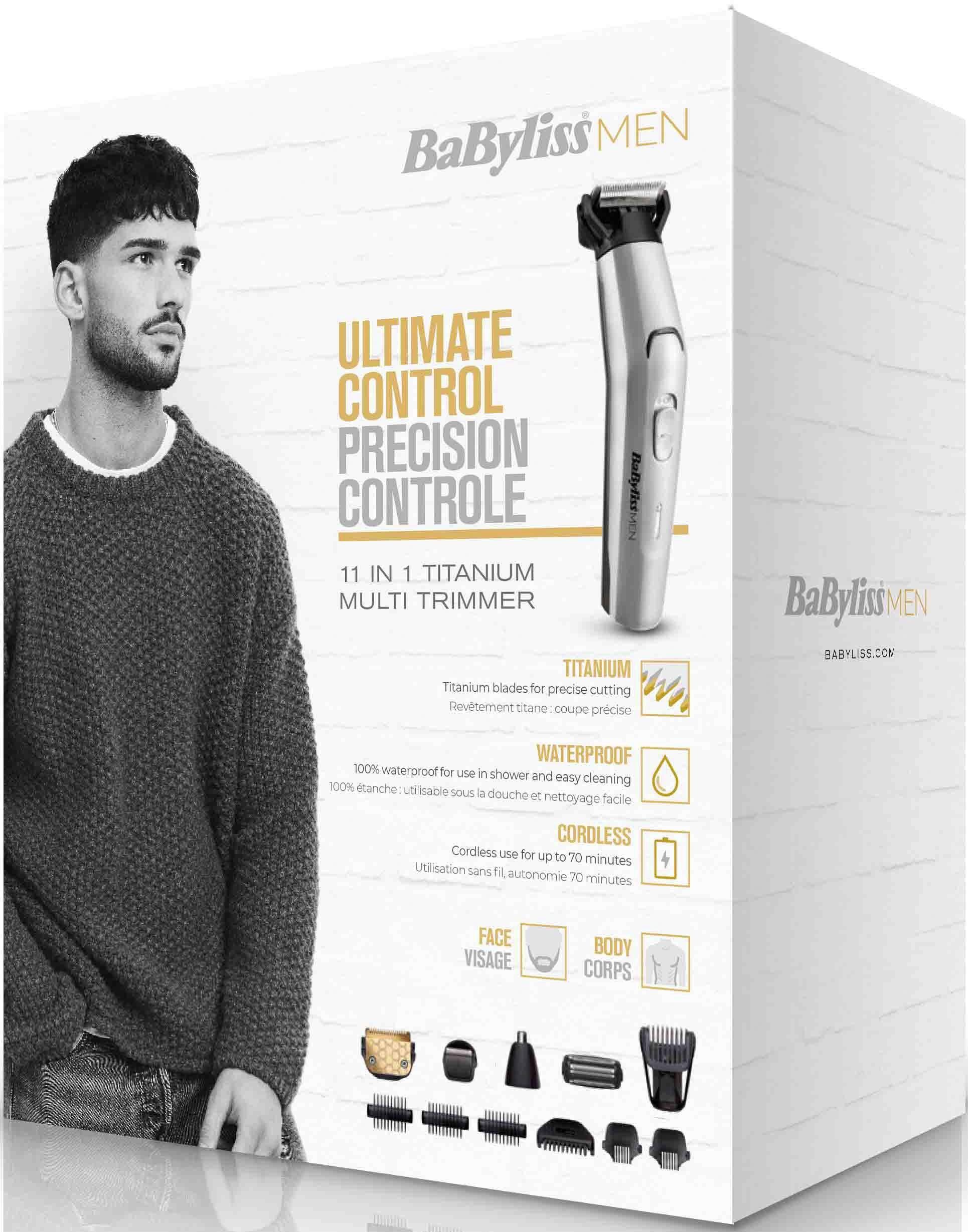 Babyliss Multifunctionele trimmer MT861E MEN 11-in-1 titanium multigrooming set voor gezicht & lichaam