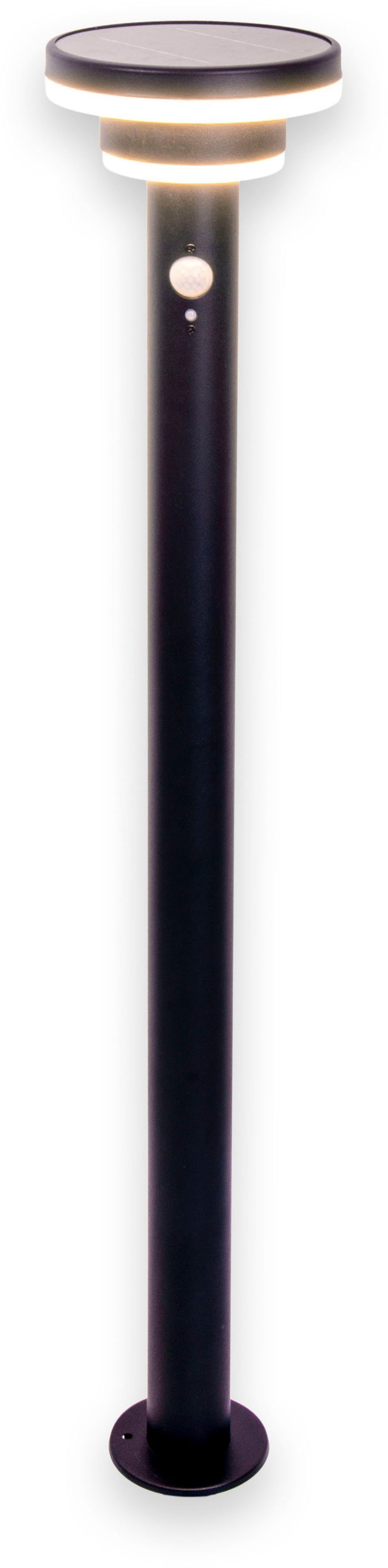 näve Ledsolarlamp Nora incl. bewegingsmelder, trapsgewijs dimbaar, h: 86 cm, met een grondpen (1 stuk)