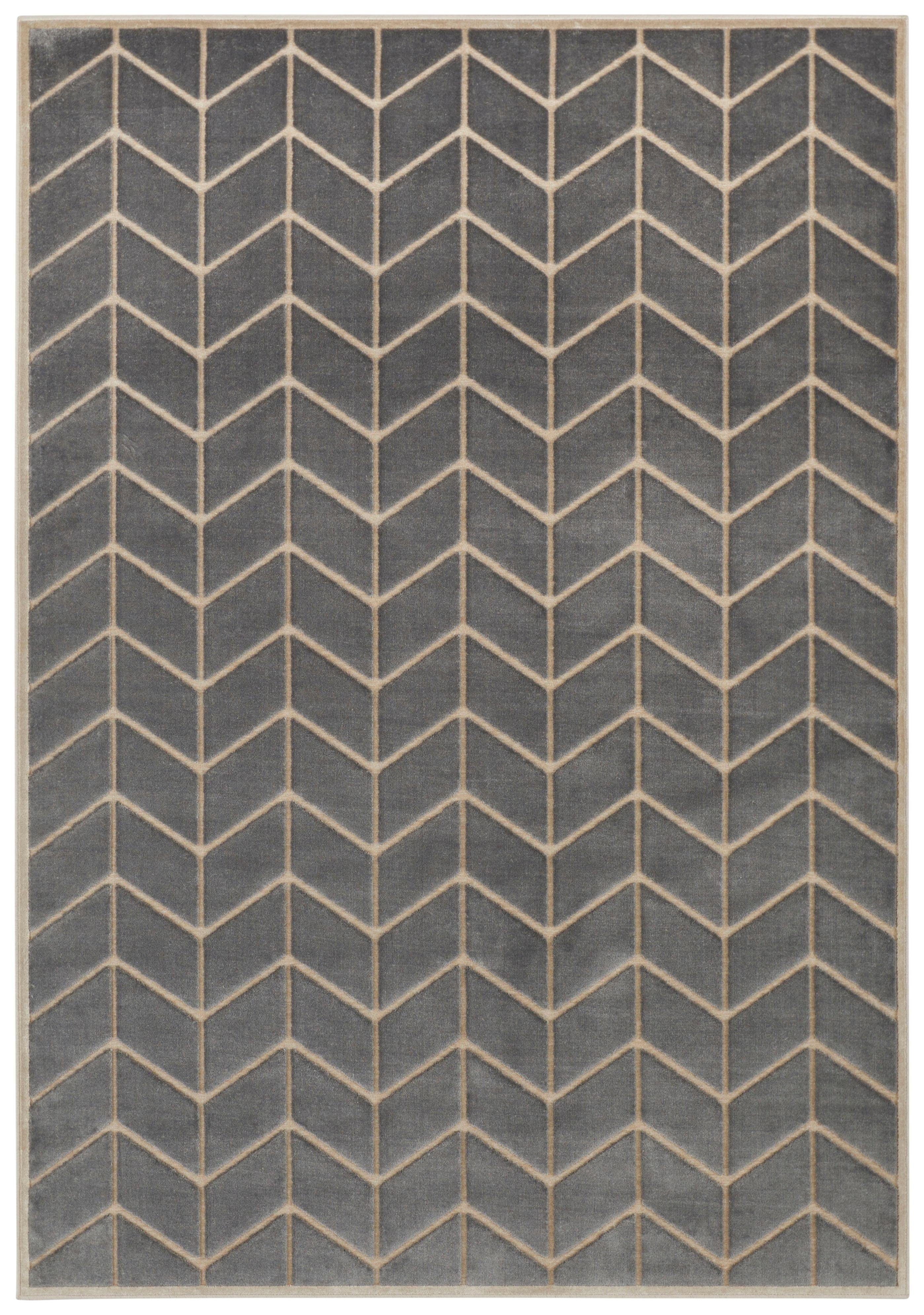 ELLE DECORATION Vloerkleed Loire Korte pool, velours, geometrisch motief, reliëfstructuur