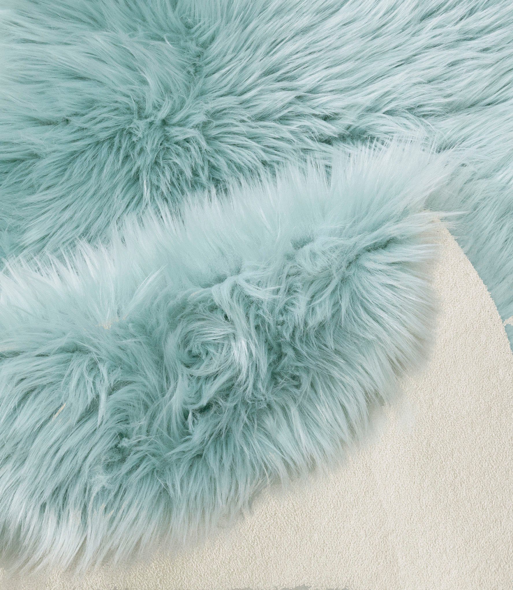 Home affaire Vachtvloerkleed Dena tapijten, vachtvorm, wasbaar Imitatiebont, zacht, unikleuren, woonkamer, slaapkamer, eetkamer