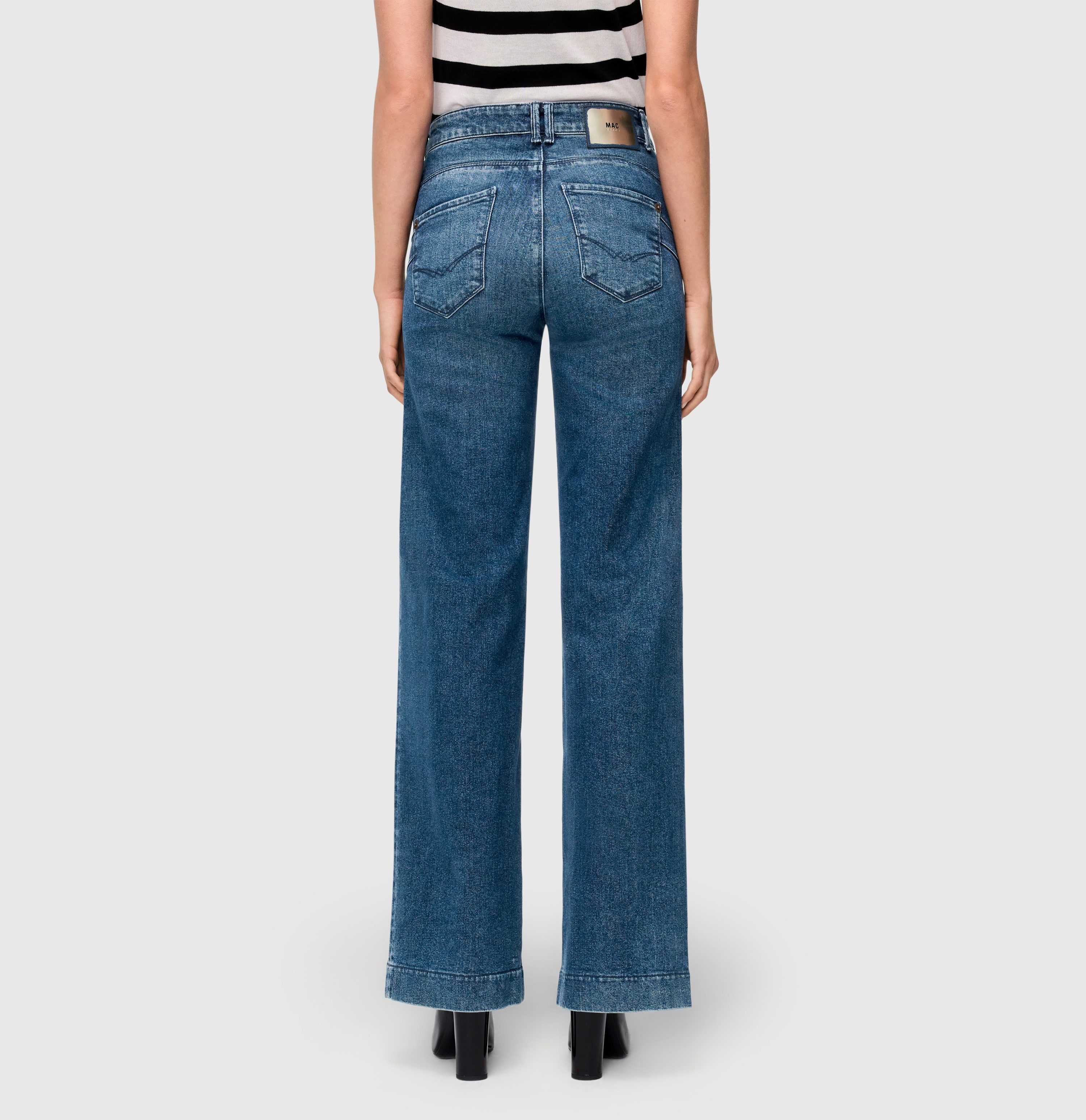 MAC Jerseybroek Shirt-broek Palazzo Cropped