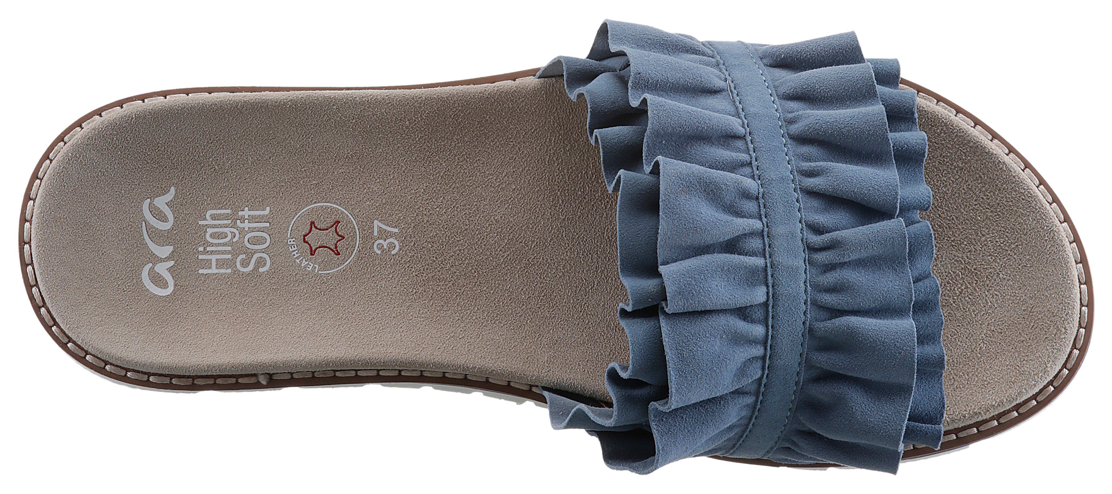 Ara Slippers KENT , sleehak, zomerschoen, pantoffels met slip-on