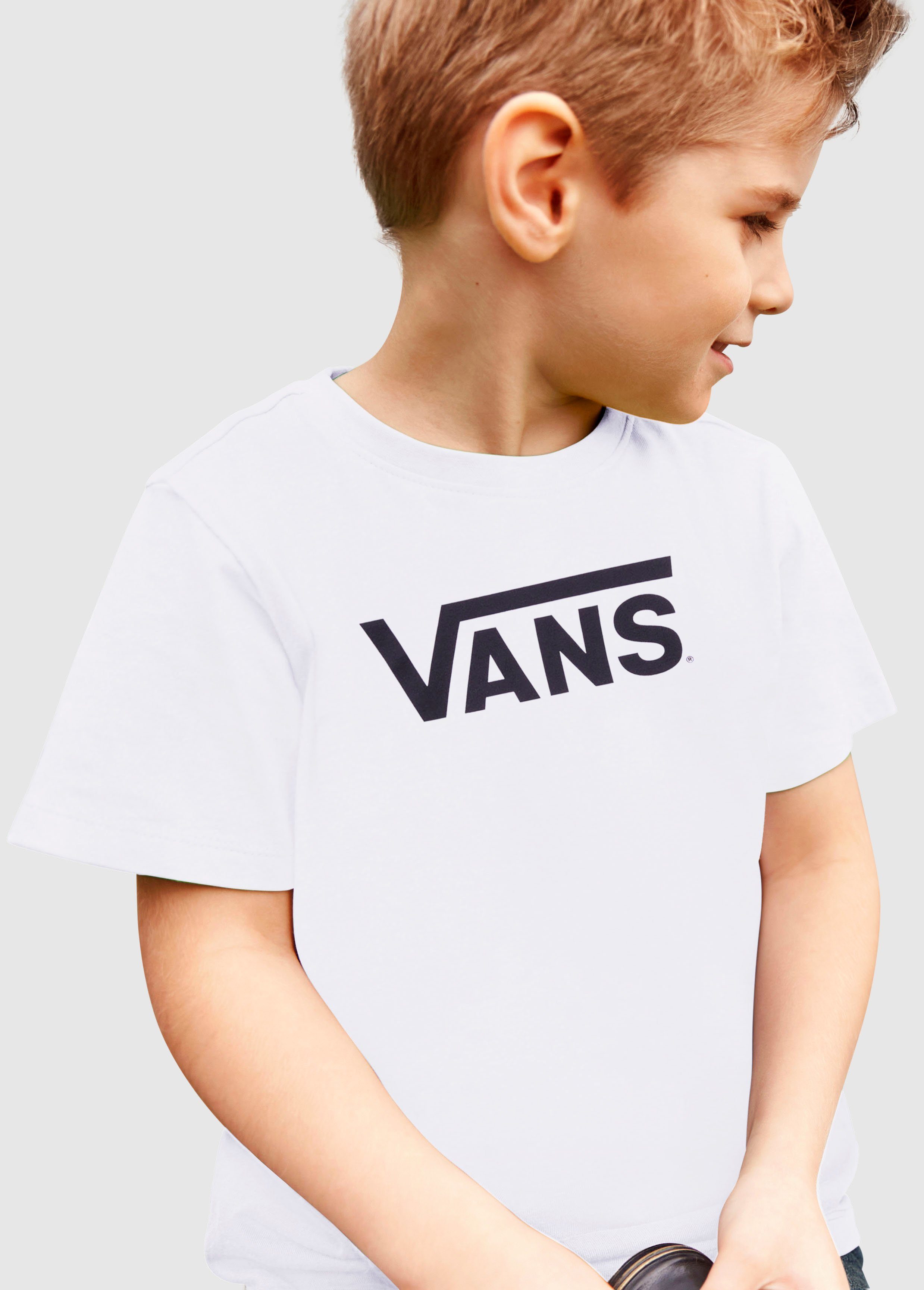 VANS T-shirt met logo wit-zwart