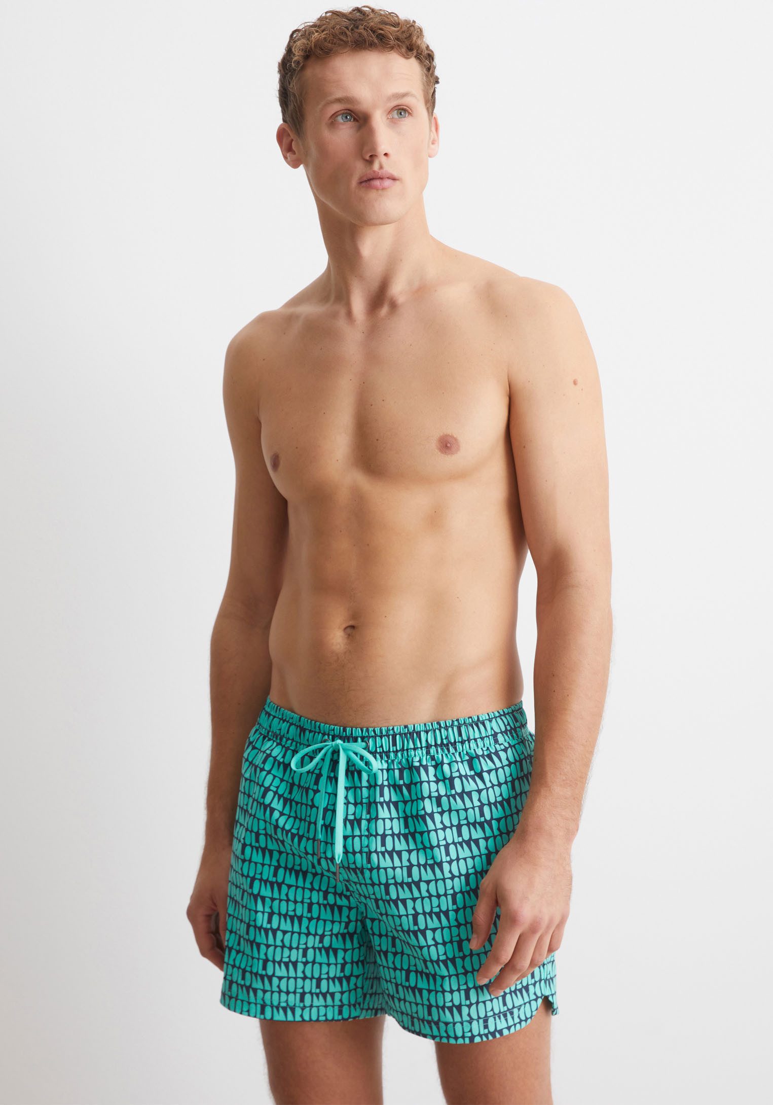 Marc O'Polo Zwemshort Mini Geo Print met trendy all-over print heren zwembroeken maat XXL blauw