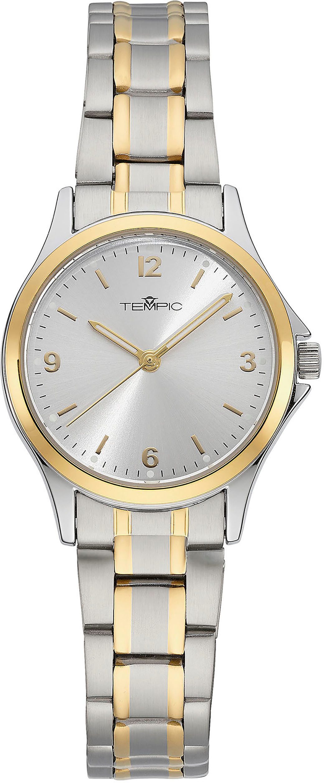 Tempic Kwartshorloge Horloge, dameshorloge, analoog, stalen armband