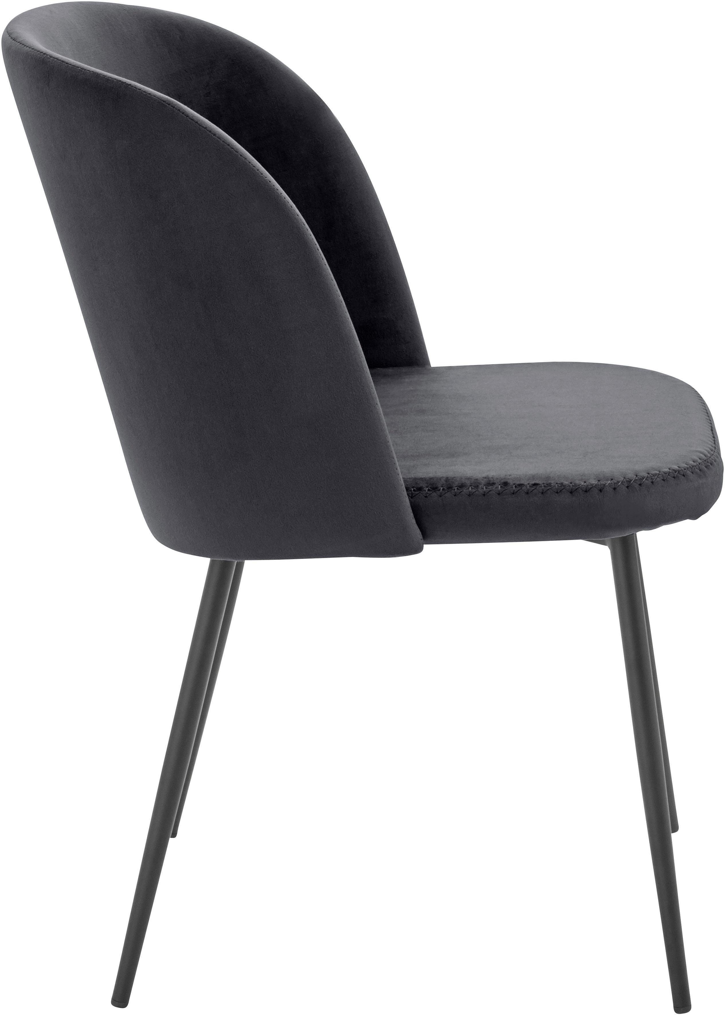 Homexperts Eetkamerstoel Micky Bekleding in fluweel met zigzag naad (set, 2 stuks)