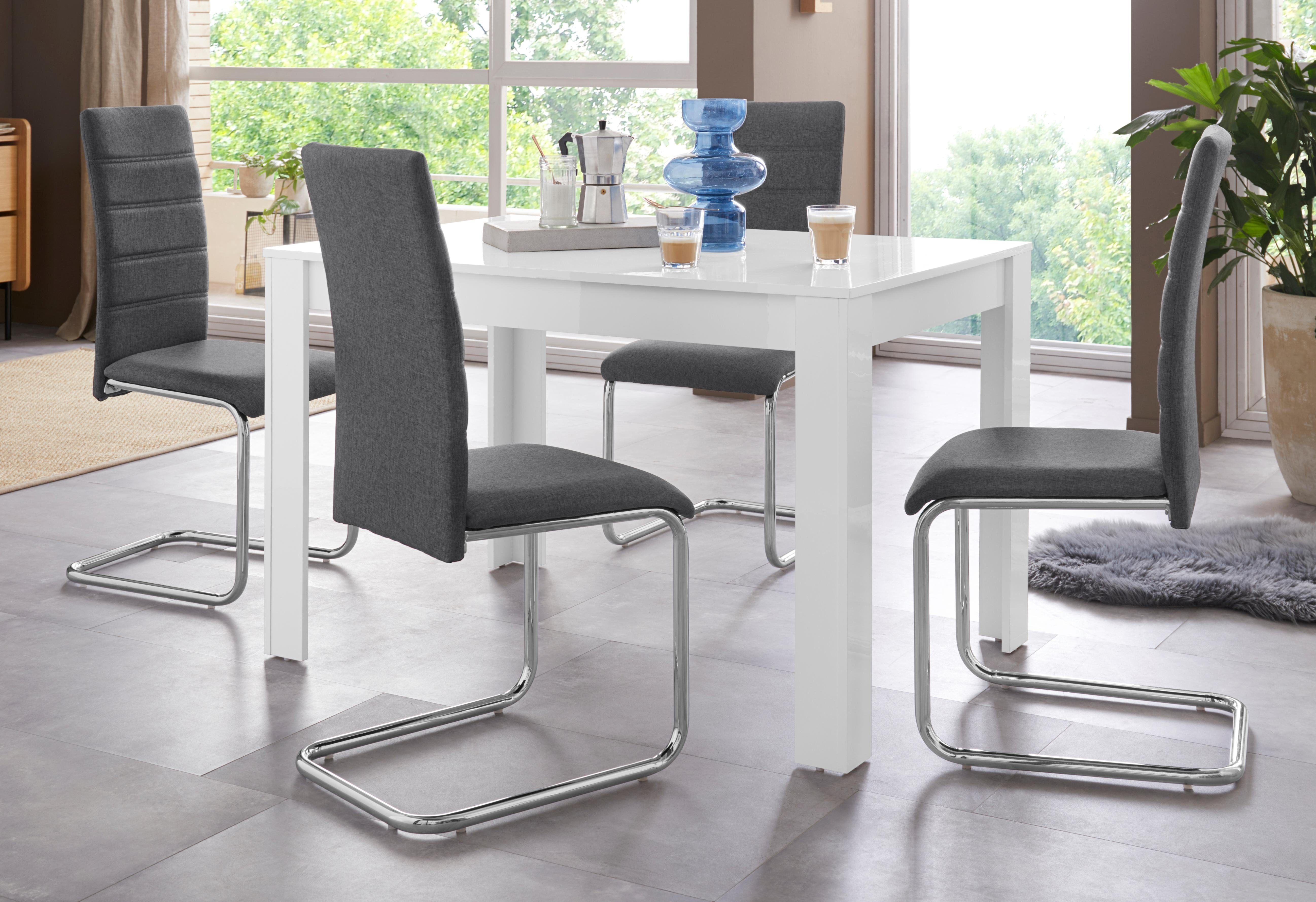 INOSIGN Eethoek DORIS - Eettafel Lynn + sledestoel Doris (set) eethoeken multicolor