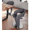 mca furniture stoel firona stoel belastbaar tot 140 kg (set, 2 stuks) grijs