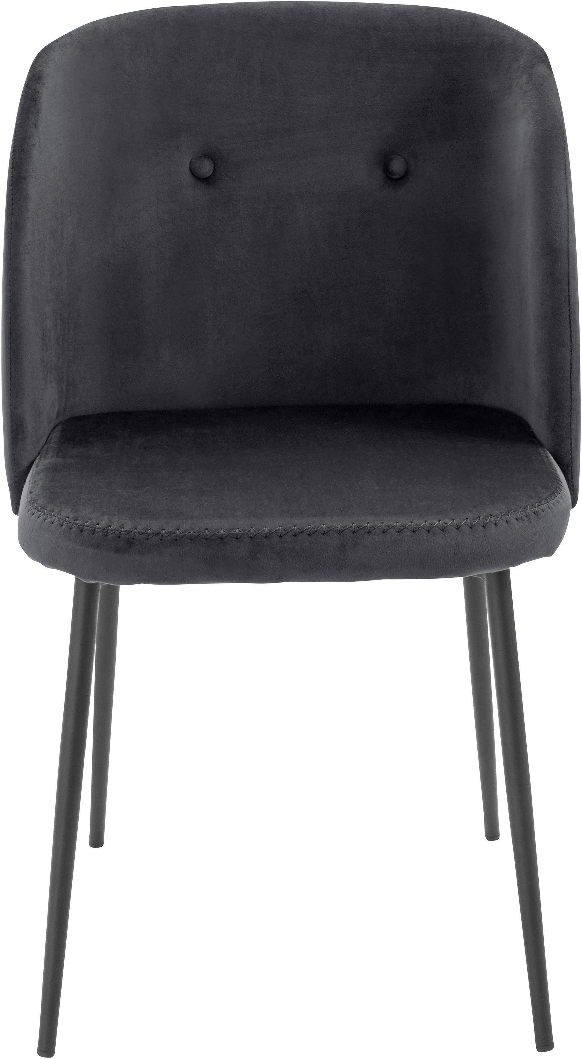 Homexperts Eetkamerstoel Micky Bekleding in fluweel met zigzag naad (set, 2 stuks)