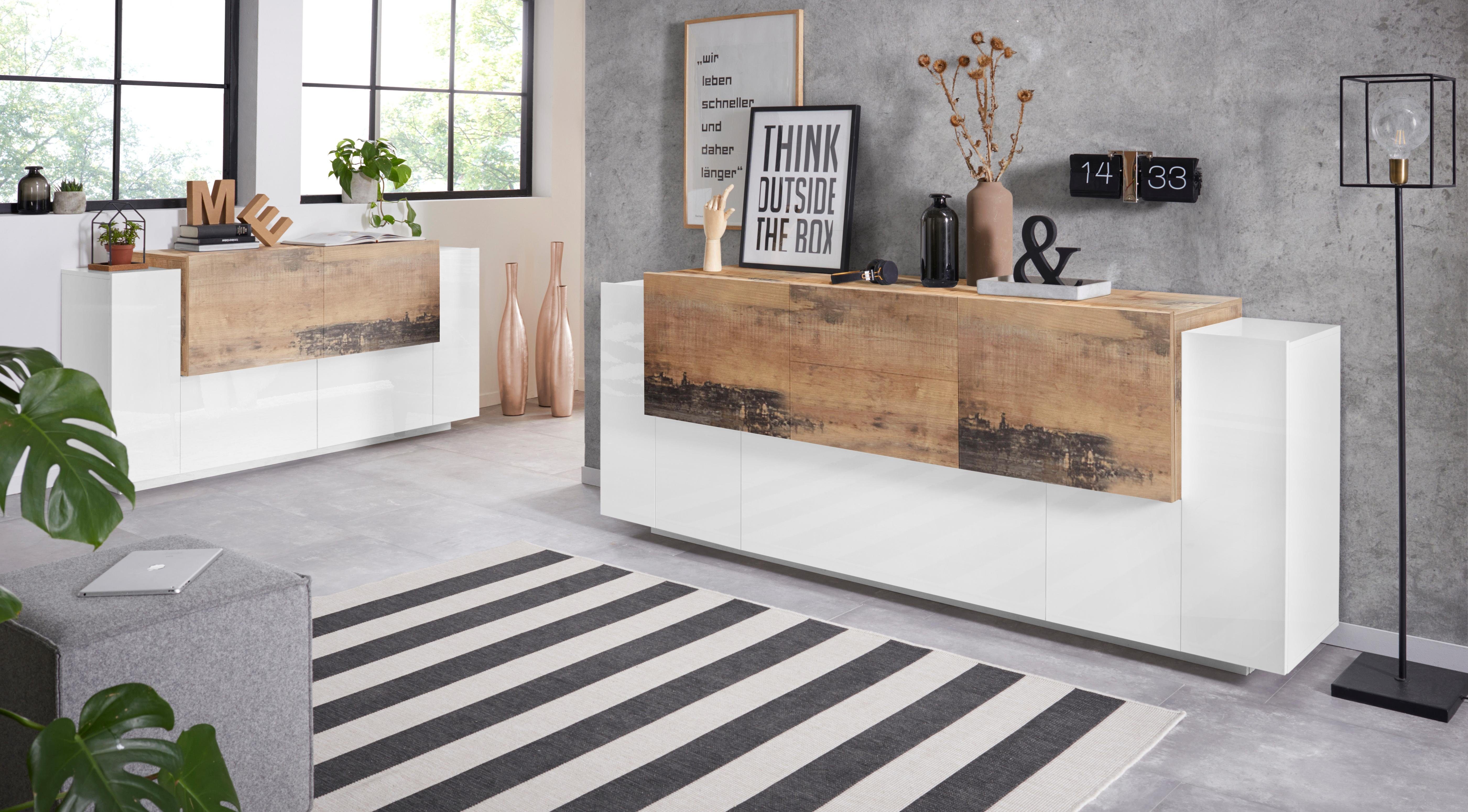 INOSIGN Dressoir Coro, commode, kast, buffet, greeploos met legplanken