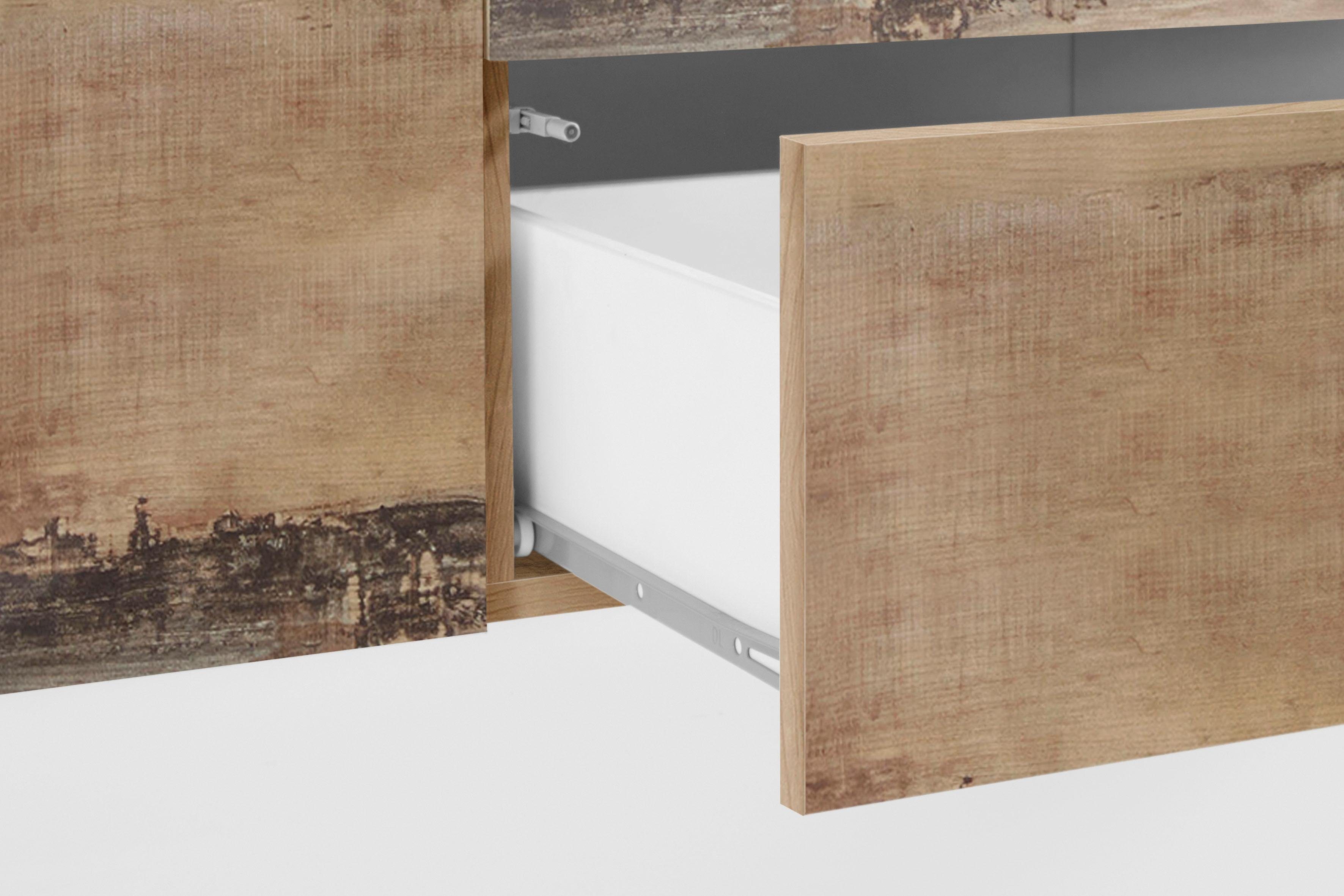 INOSIGN Dressoir Coro, commode, kast, buffet, greeploos met legplanken