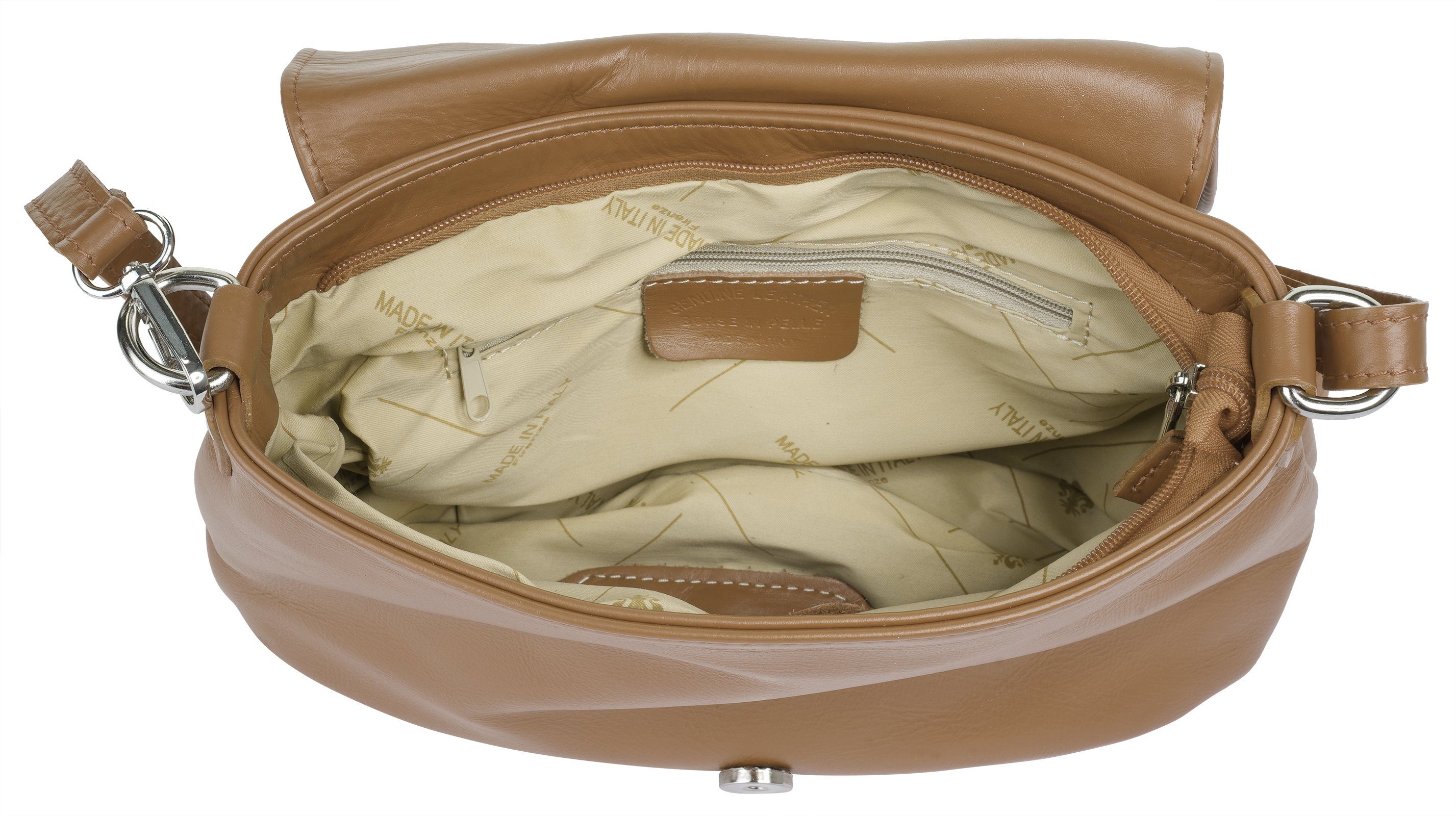Samantha Look Schoudertas echt leer, made in italy