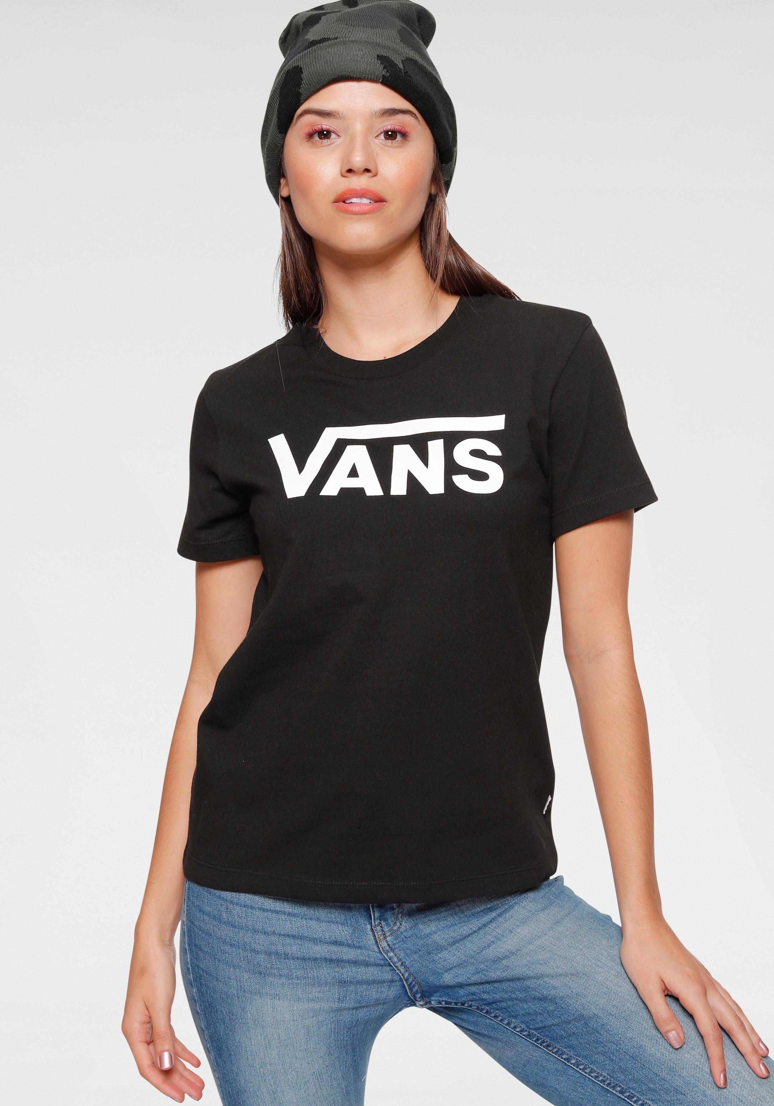 Vans T-shirt FLYING V CREW TEE dames tops maat S zwart