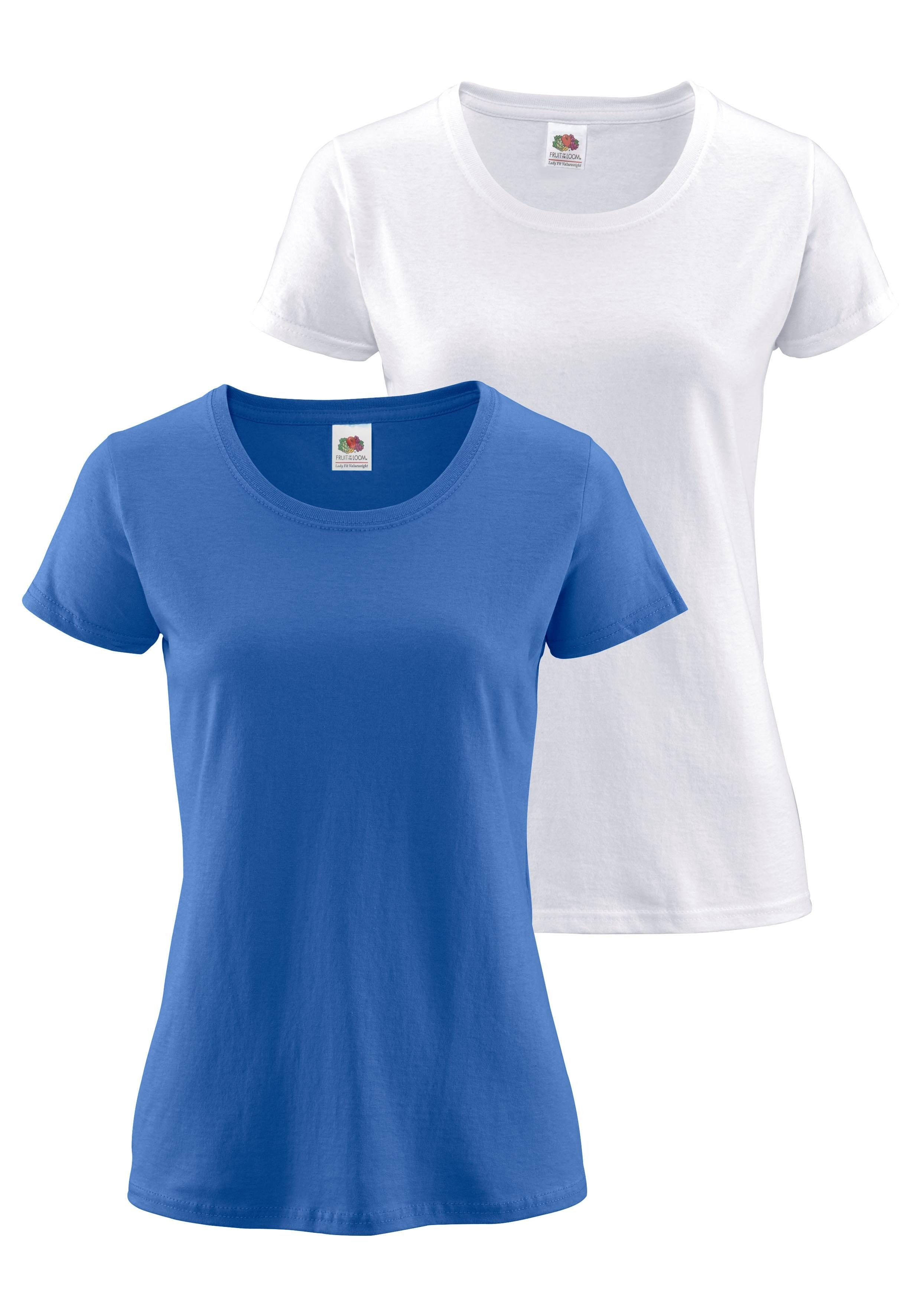 Fruit of the Loom Shirt met ronde hals Lady Fit Premium (2-delig, Set van 2)