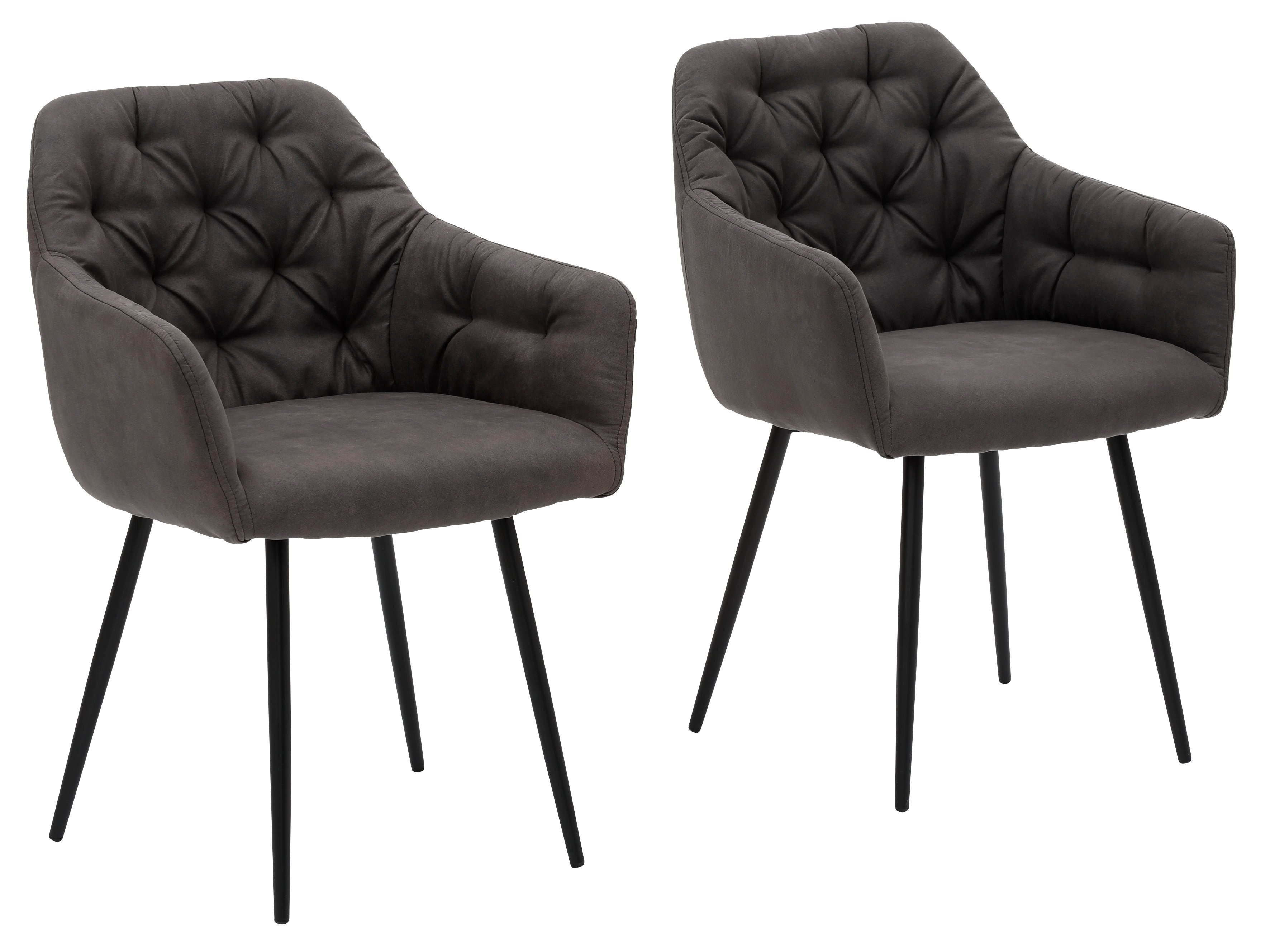 HELA Eetkamerstoel Kira schaalstoel Boho, bestseller Stoel met armleuningen fluweel of microvezel bekleding (set, 2 stuks)