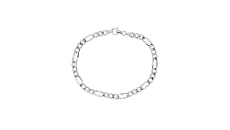 Firetti zilveren armband »Figarokettengliederung, 5,2 mm breit, glanz, 6-fach diamantiert«