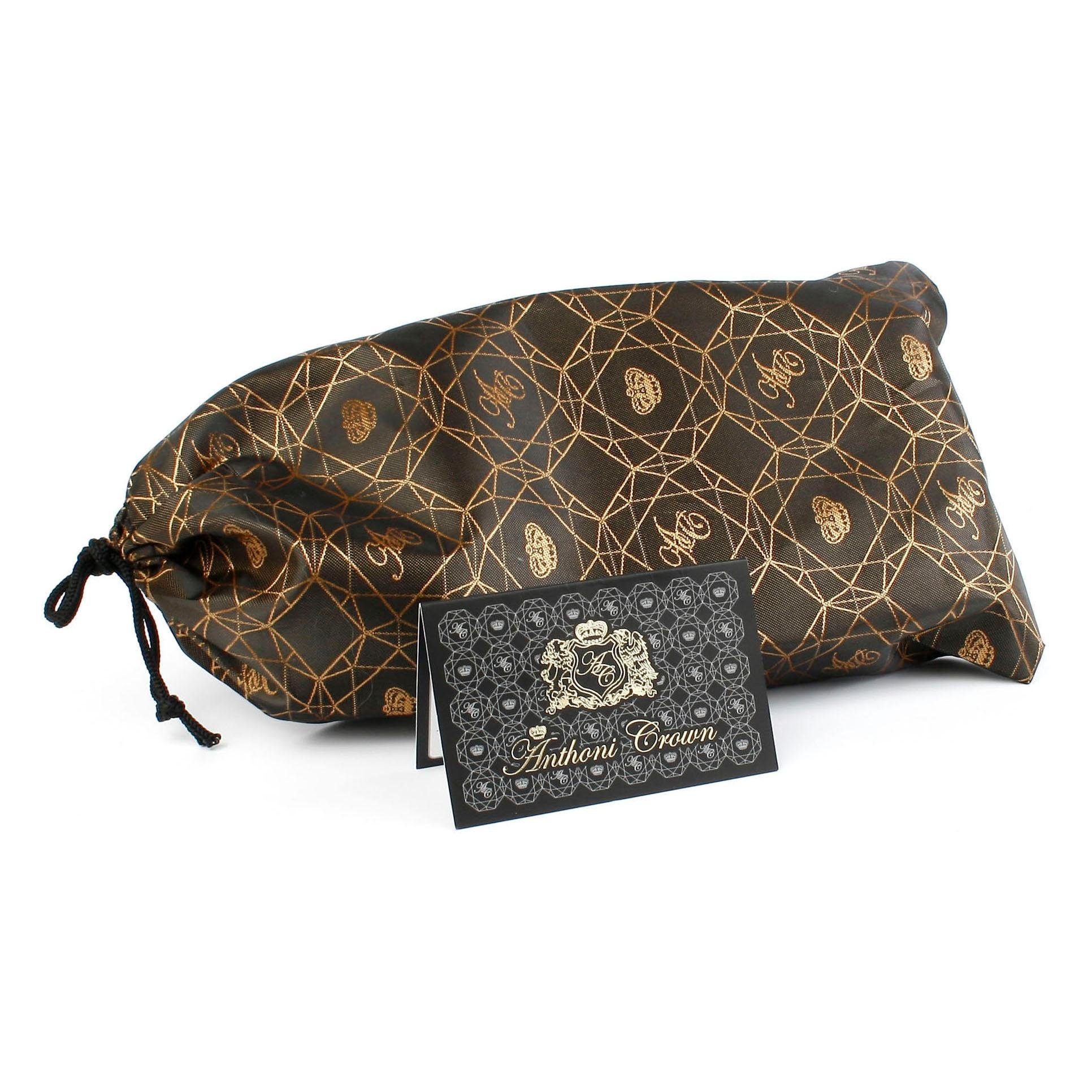 Anthoni Crown Leren riem Indrukwekkende riem met gesp in oud-messing