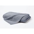 primera deken breisel in eenvoudige effen kleuren grijs