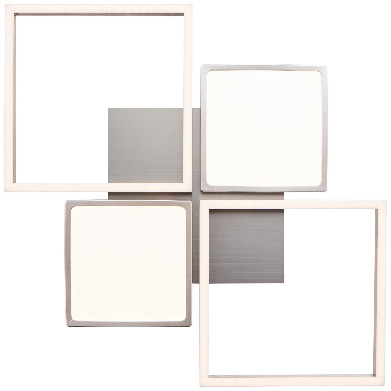 Brilliant Leuchten Plafondlamp Zelia Led plafondlamp 51x51cm 4 fittingen nikkel geëloxeerd (1 stuk)